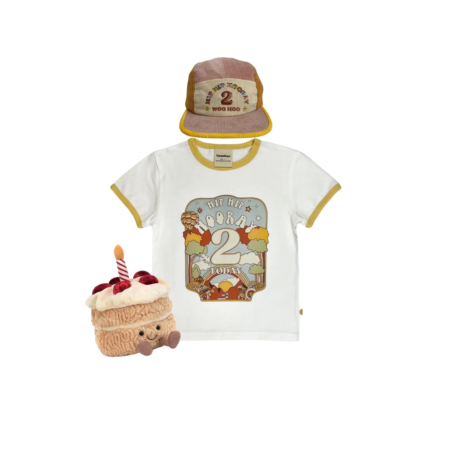 2nd Birthday Embroidered Corduroy Hats