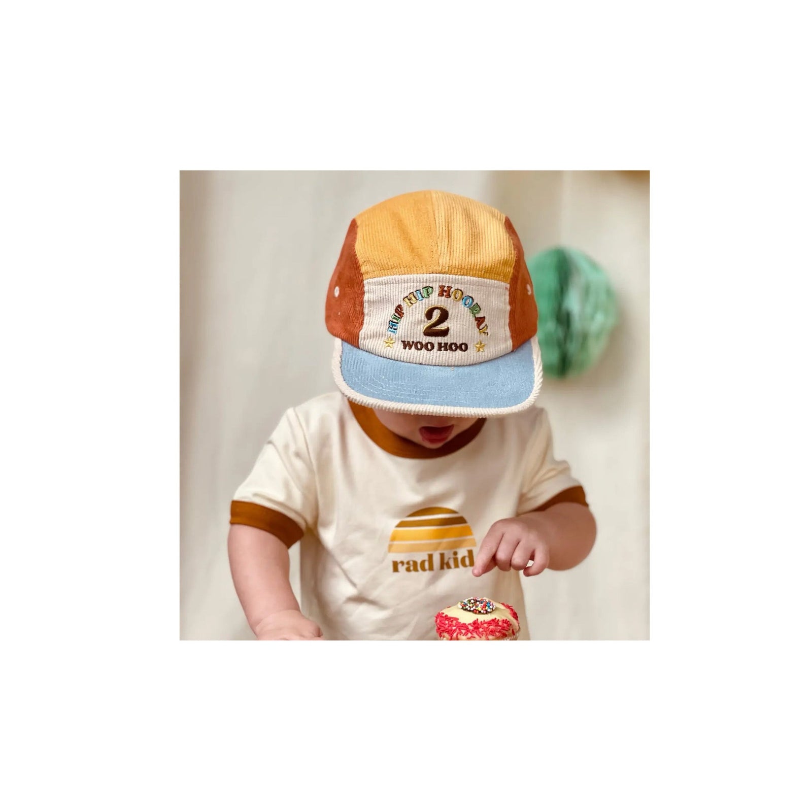 2nd Birthday Embroidered Corduroy Hats