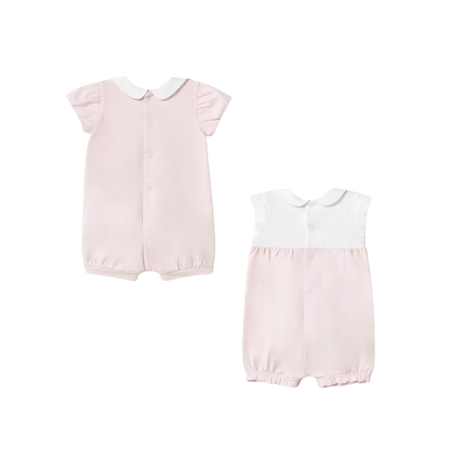 Baby Girl Collared Pink Rompers 2-Pack
