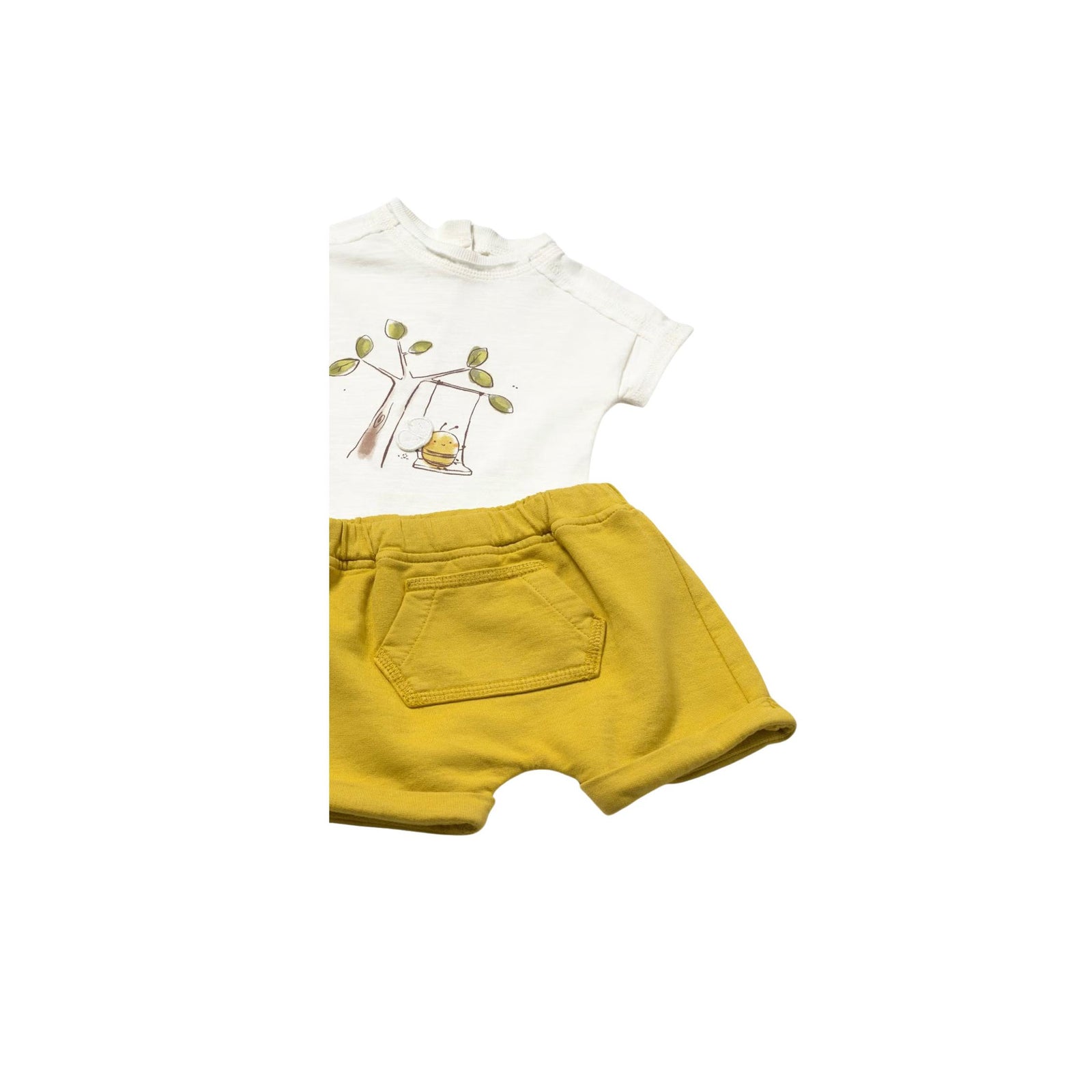 Bee Happy Baby Boy 4-Piece Short Set