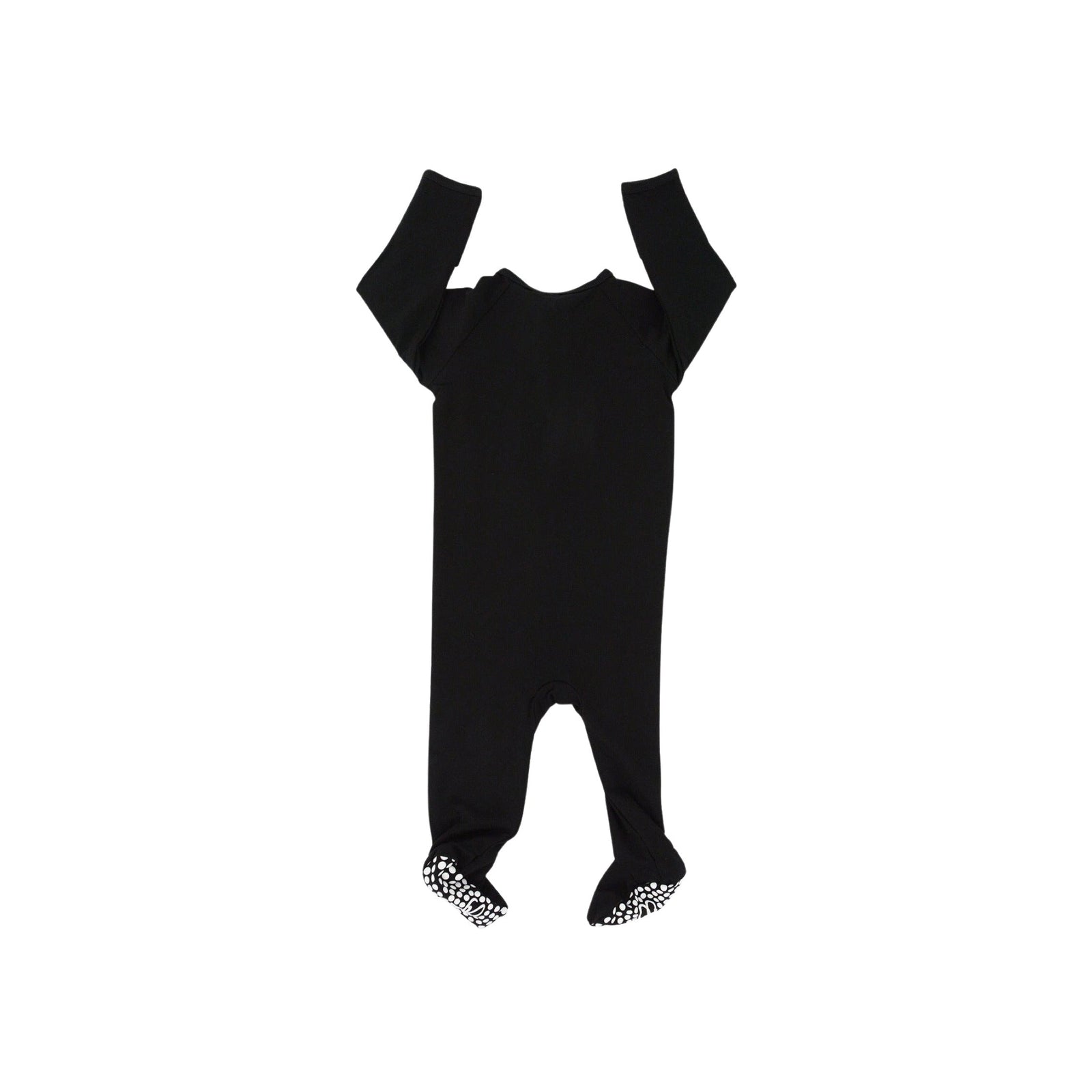 Blazing Black Zipper Footie