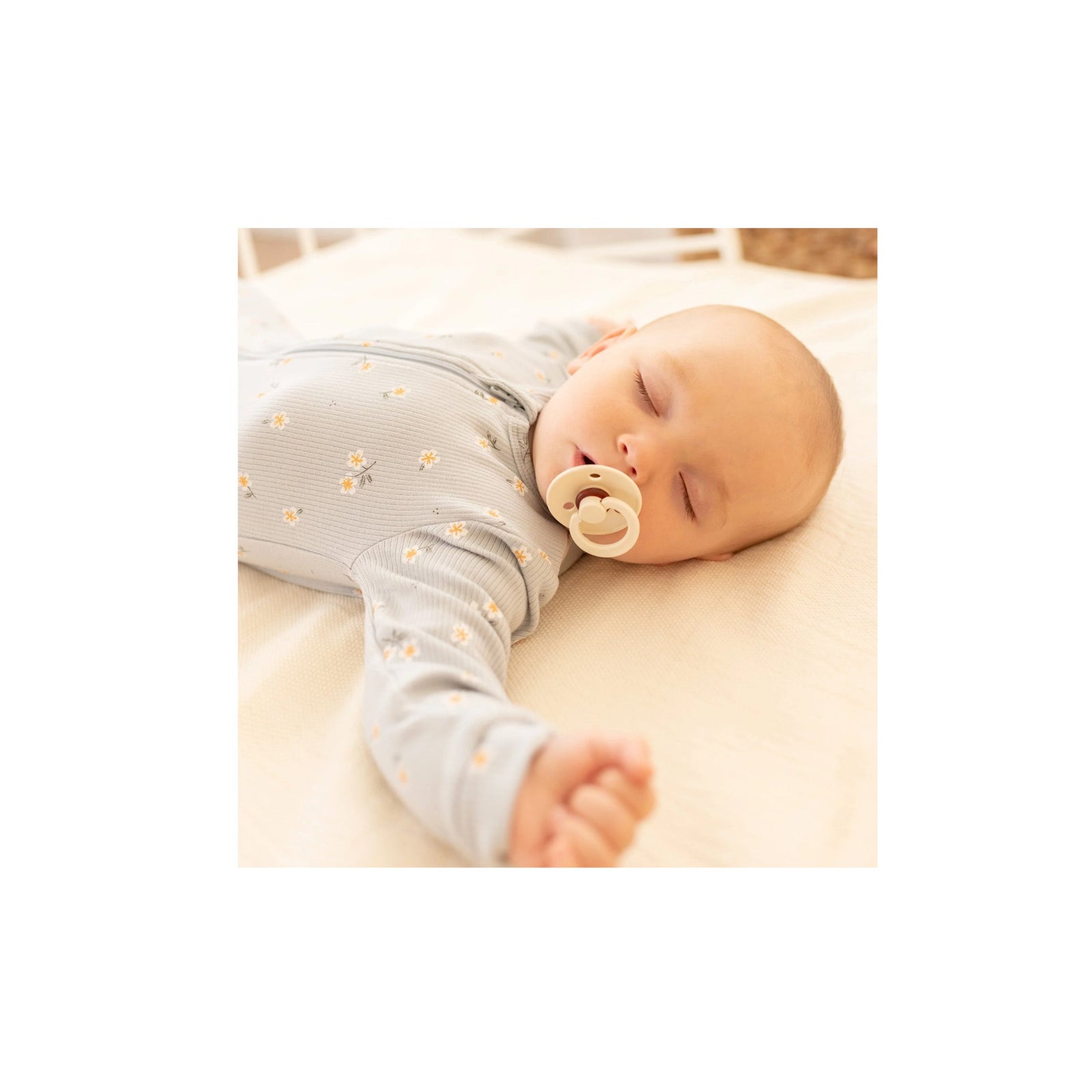 Blue Daisy Print Footie