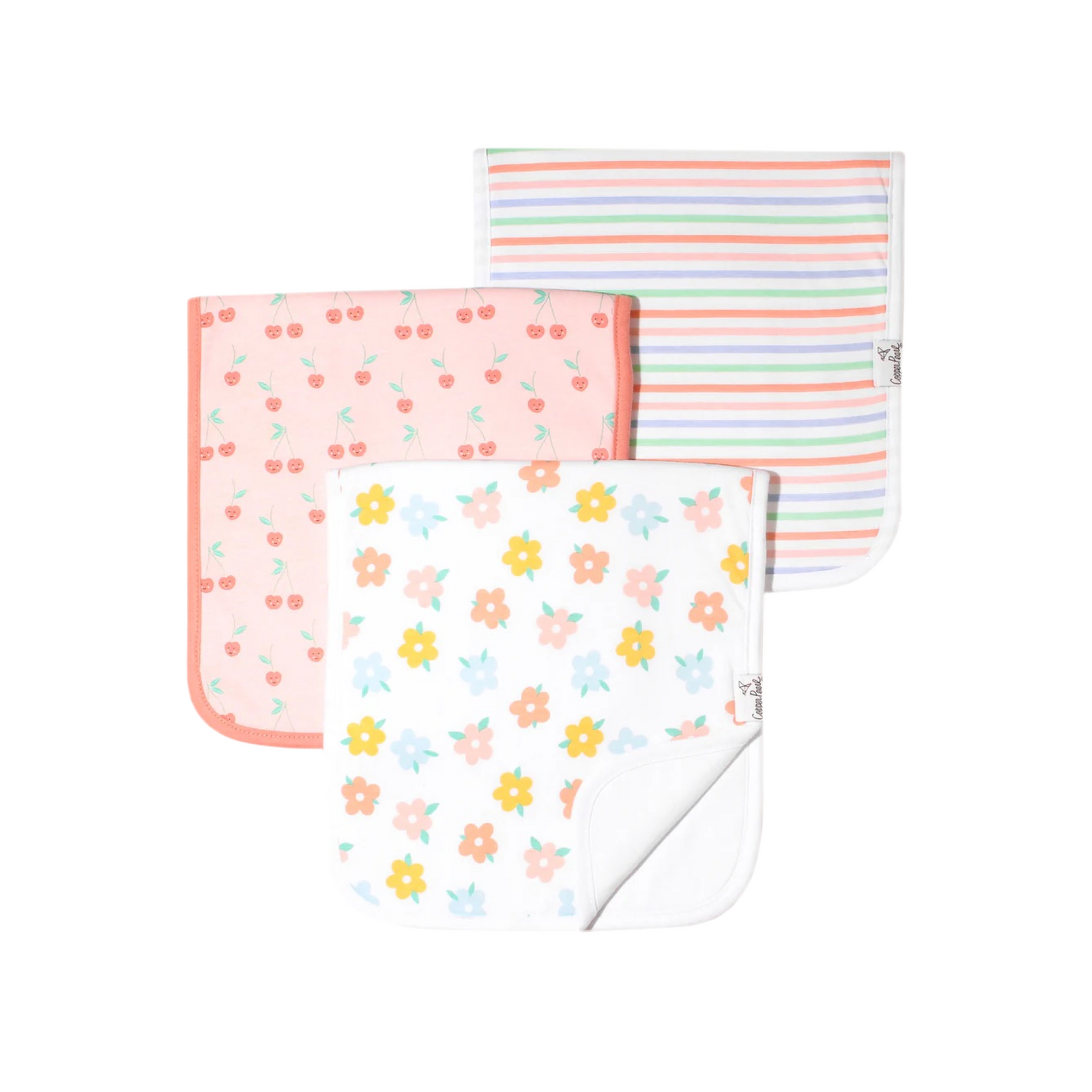Cheery Color Stripe Burp Cloth
