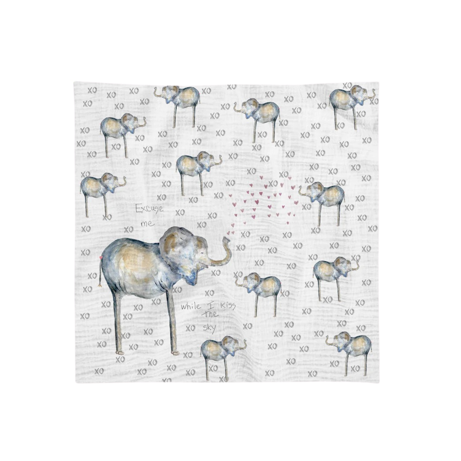 “Excuse Me While I Kiss The Sky” Elephant Swaddle