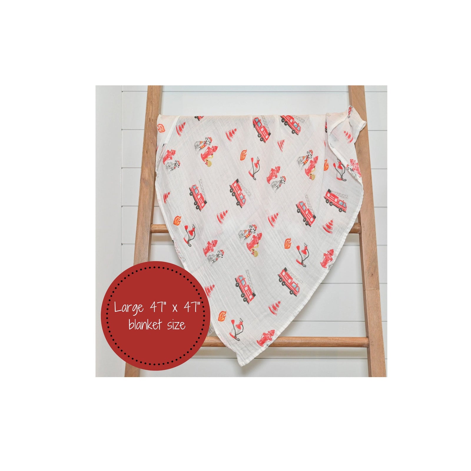 Fireman Print Muslin Swaddle