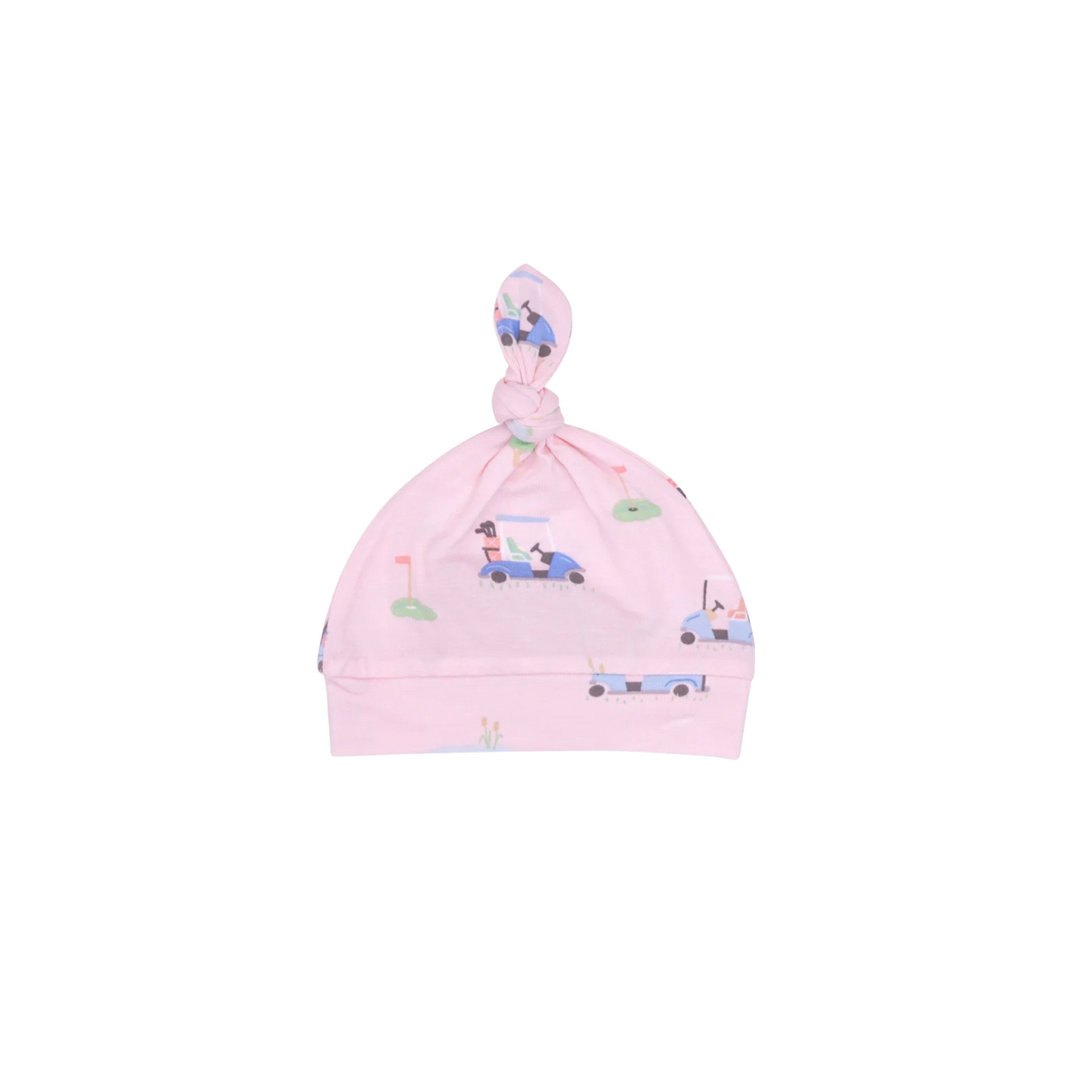 Golf Carts Pink Knotted Hat 0-3M