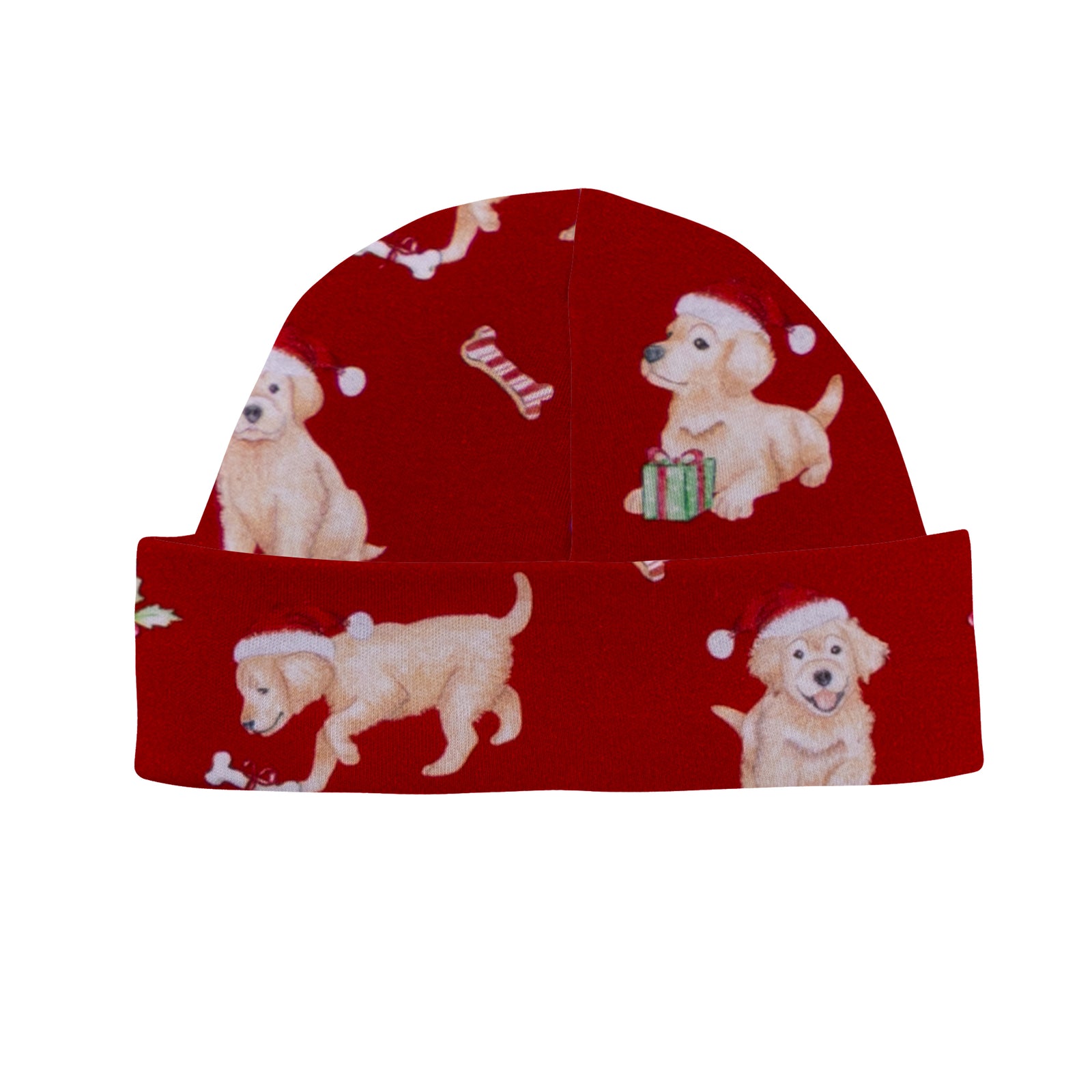 Golden Christmas Beanie Hat