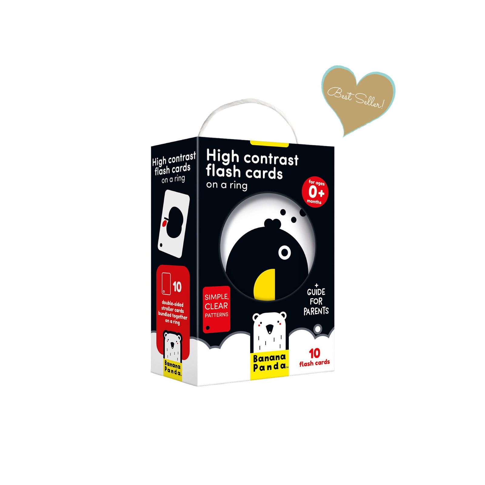 High Contrast Baby Flash Cards On Ring