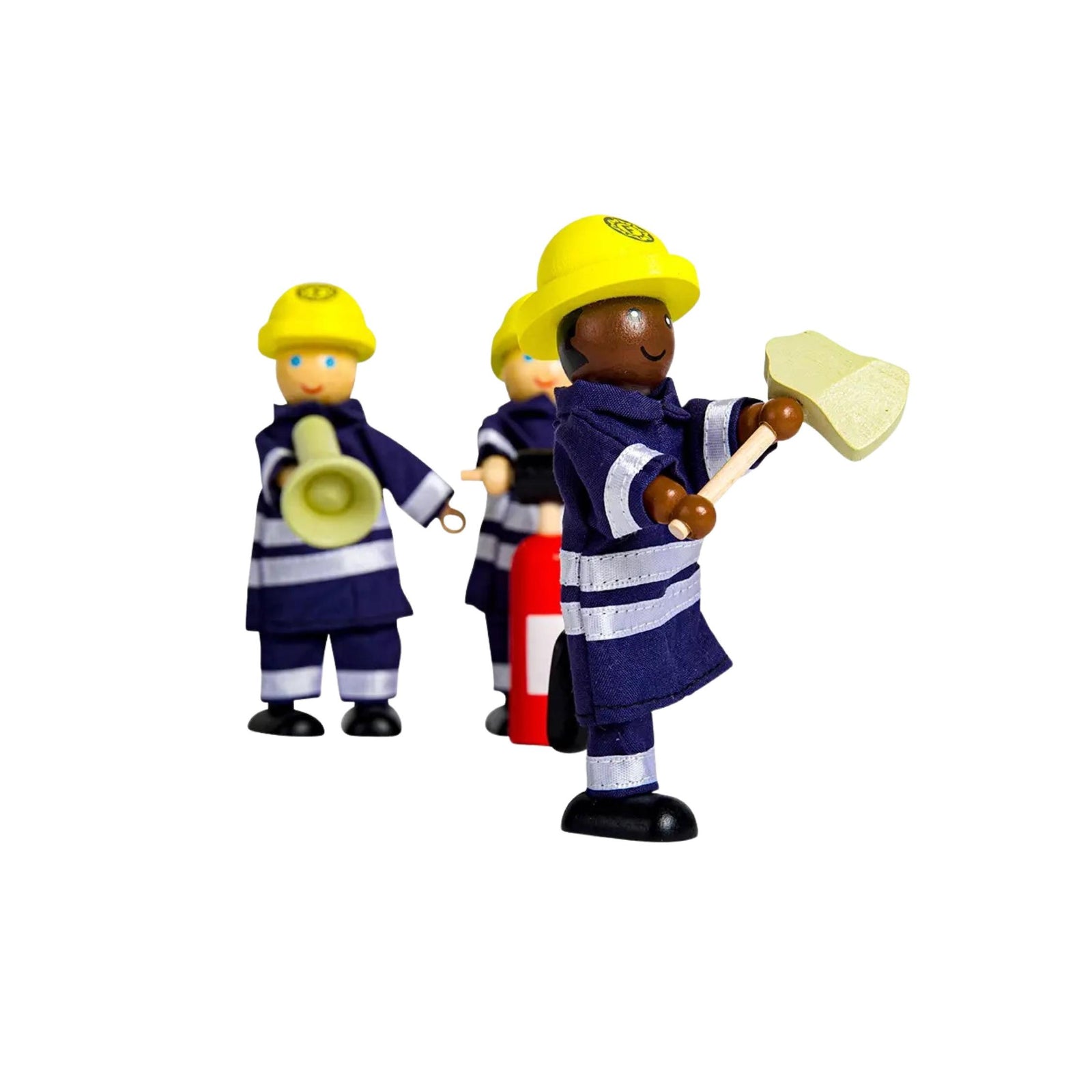 Wooden Firefighters Figures Set