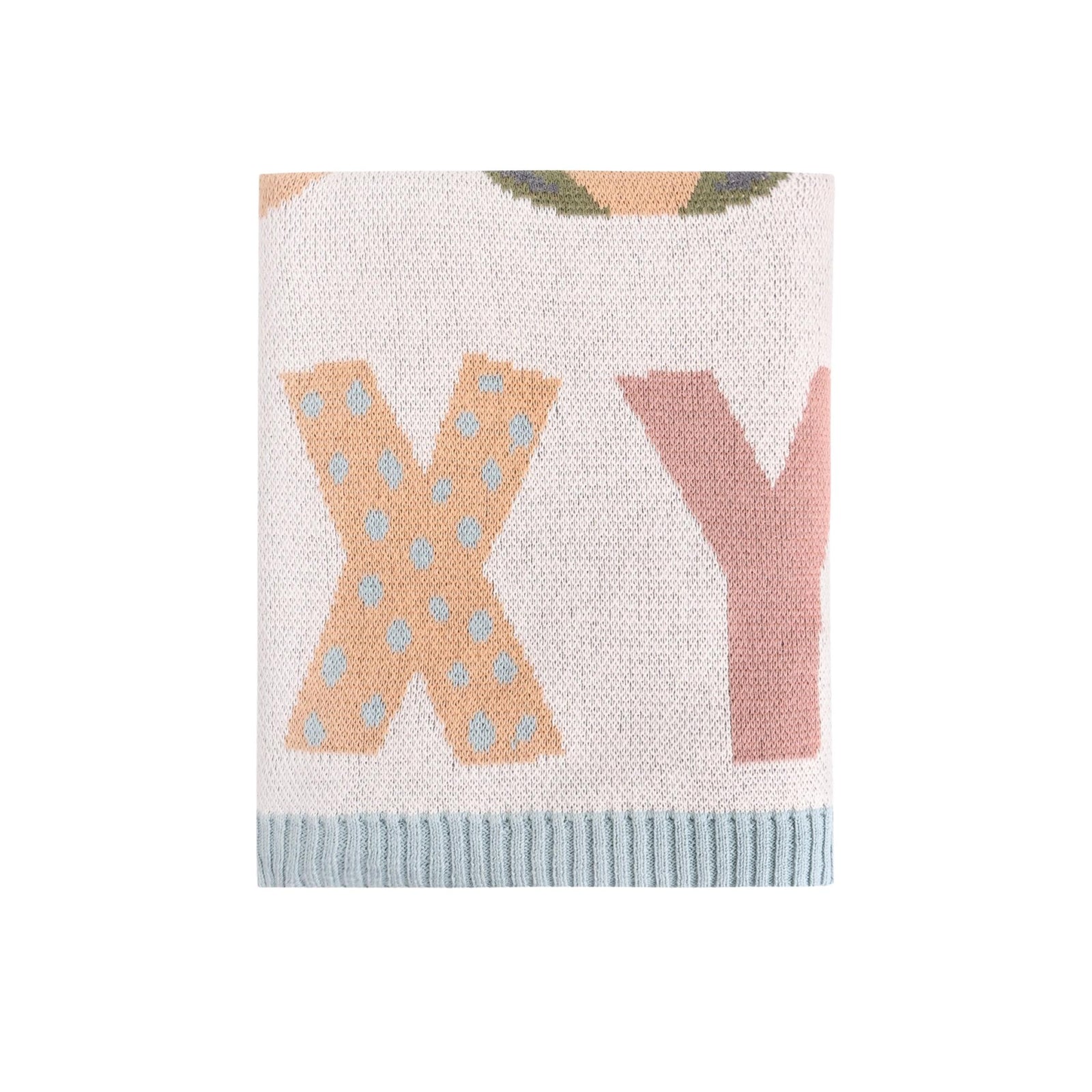 Organic Cotton Jacquard Sweater Knit Baby Blankets