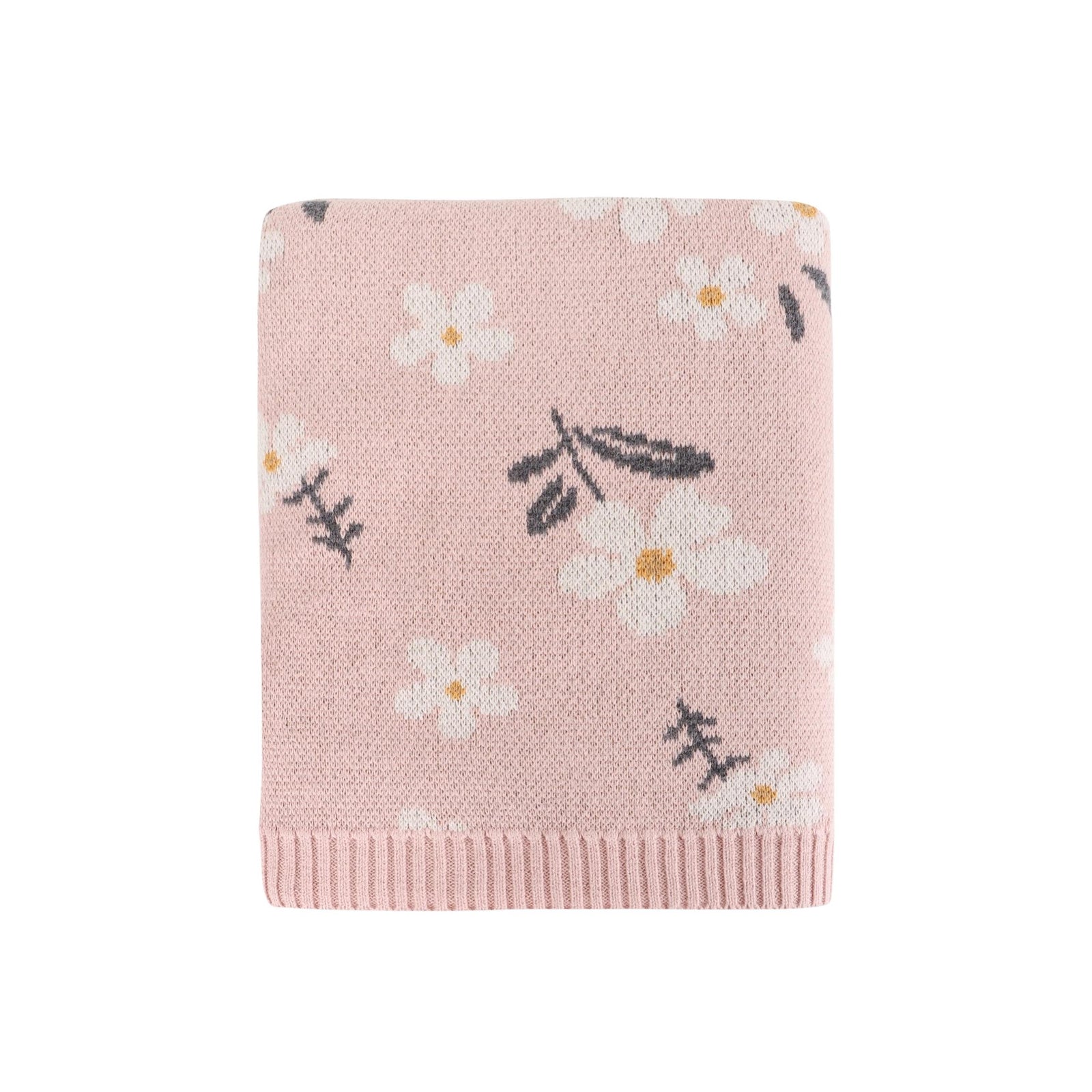 Organic Cotton Jacquard Sweater Knit Baby Blankets