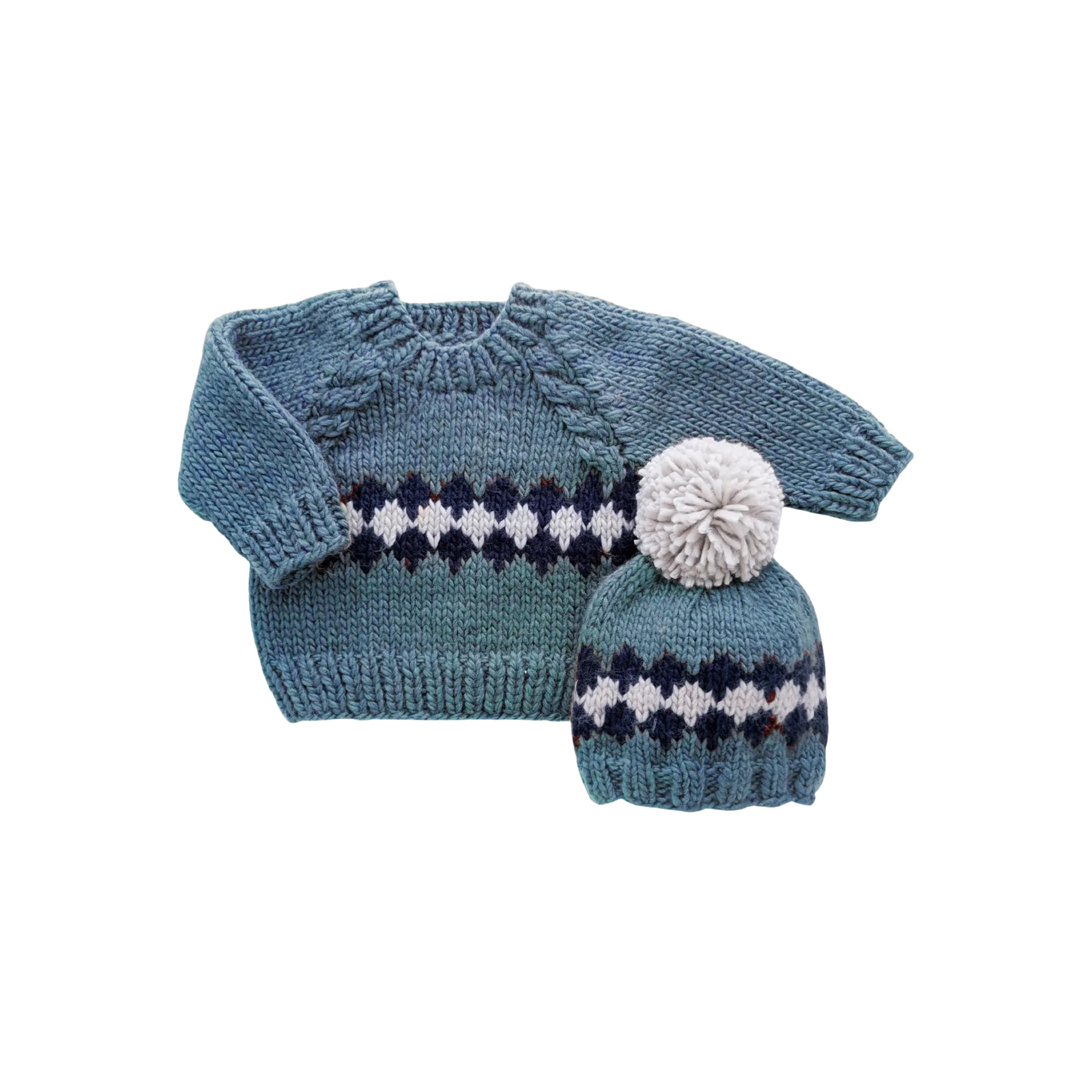 Geo Slate Blue Sweater