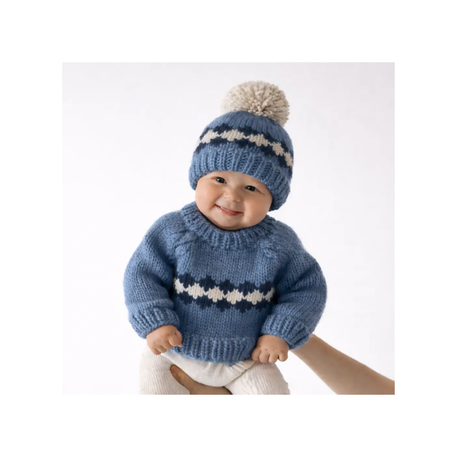 Geo Slate Blue Sweater