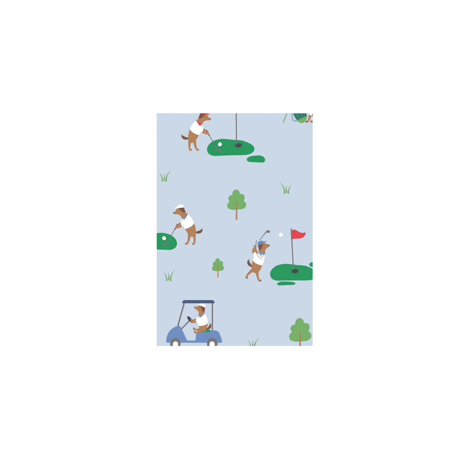 Dog Gone Golf Blue 2 Way Zipper Footie