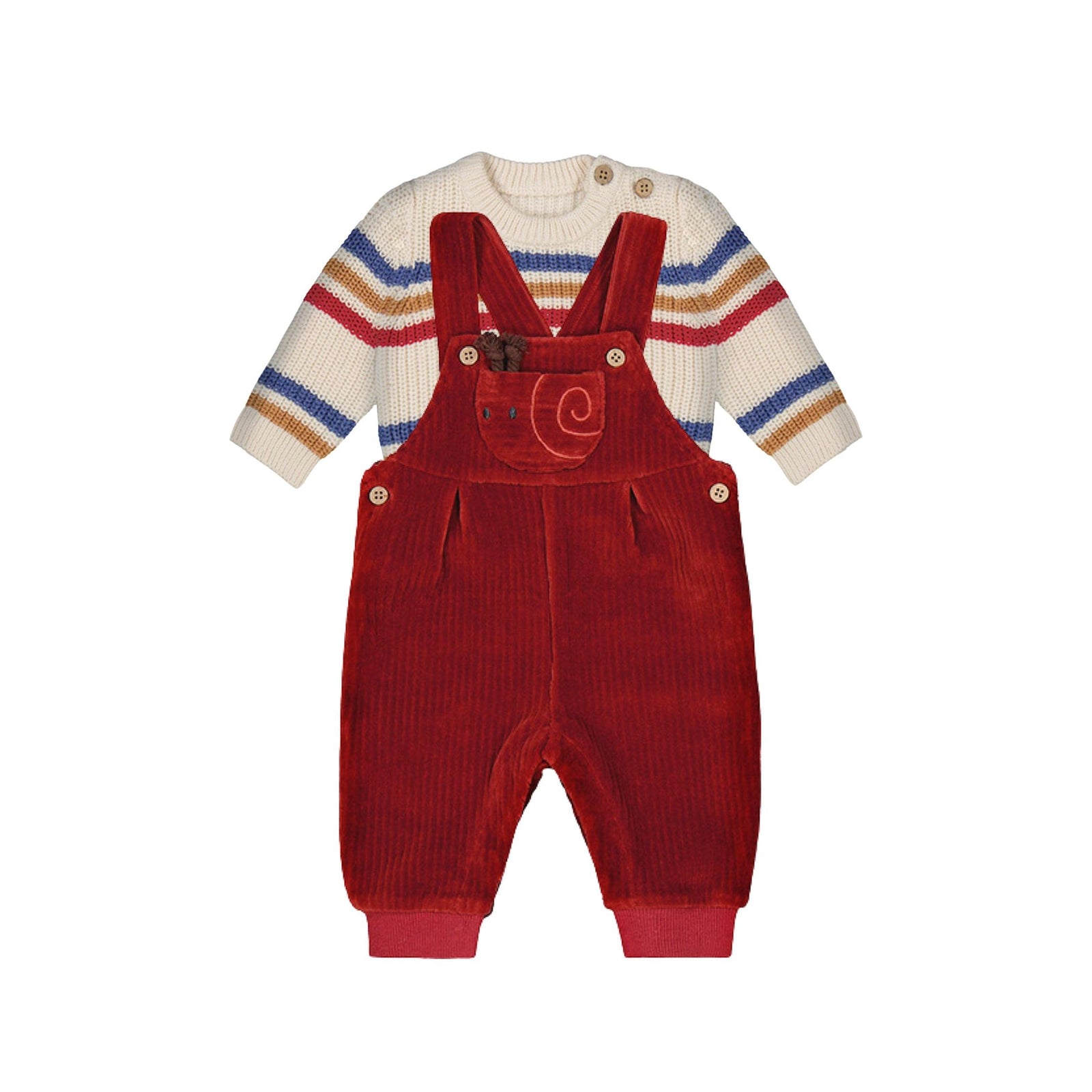 Layette Baby Boy Multi-Stripe Sweater