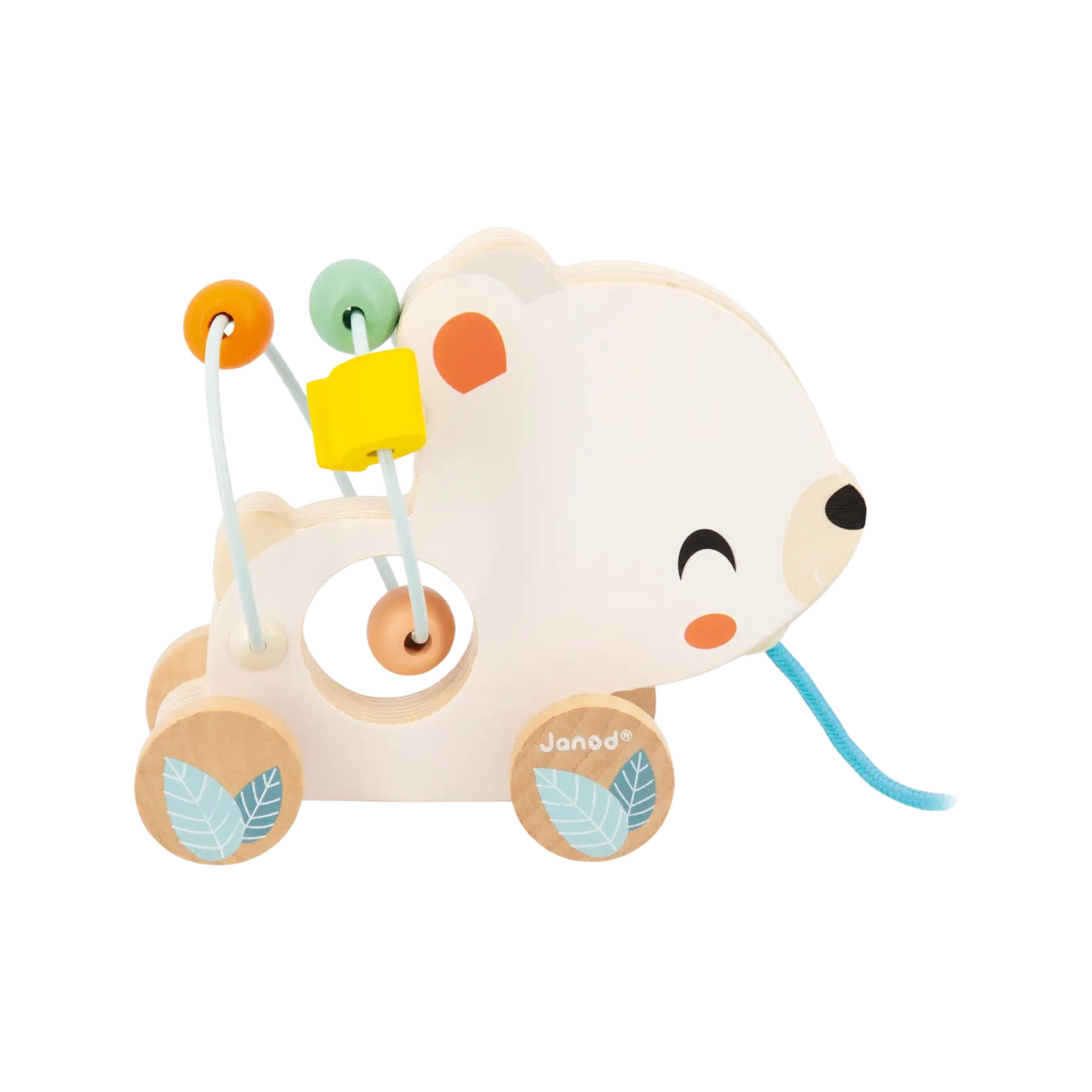 Pull-Along Wooden Animal Bead Maze Toddler Toy