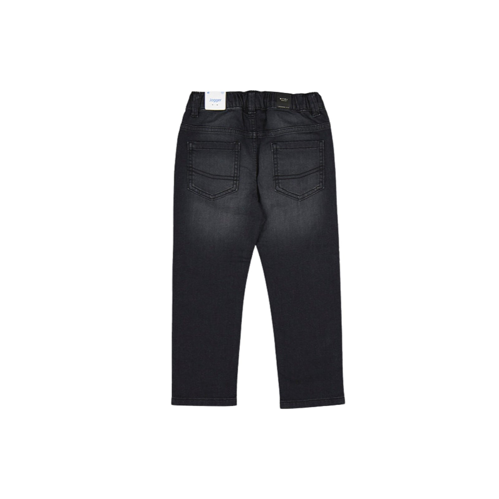 Boys’ Washed Black Denim Jogger Pant