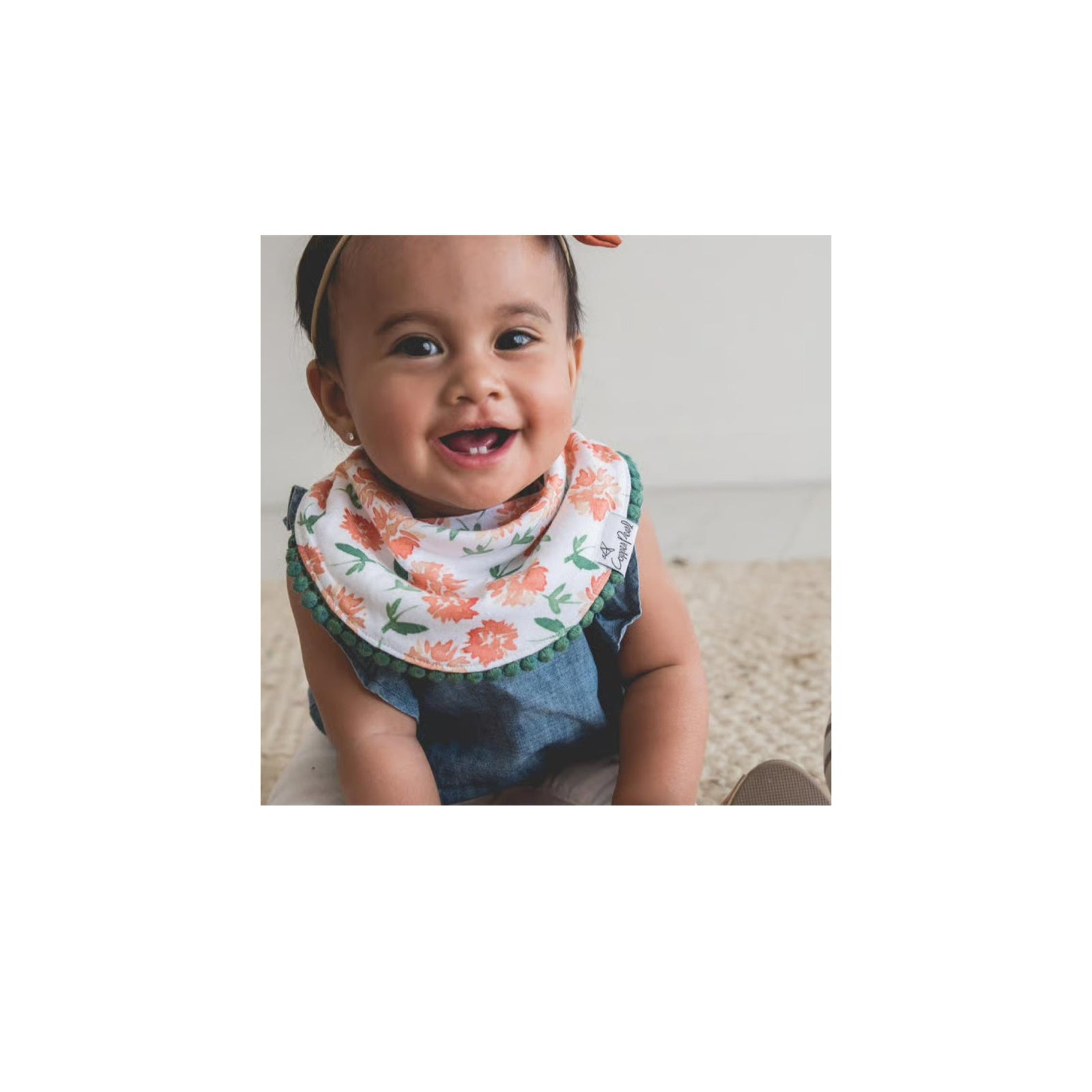 Hazel Bandana Fashioned Trim Bibs
