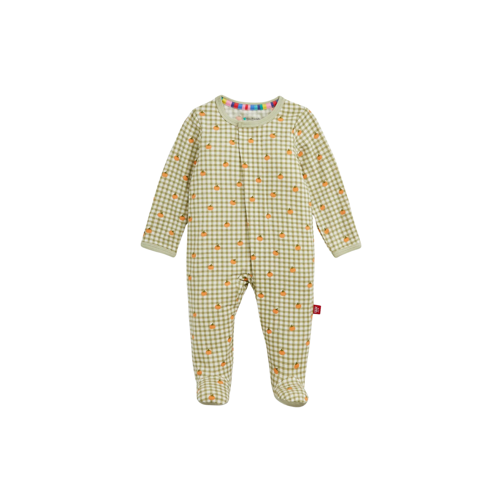 Pumpkin Plaid Magnetic Footie