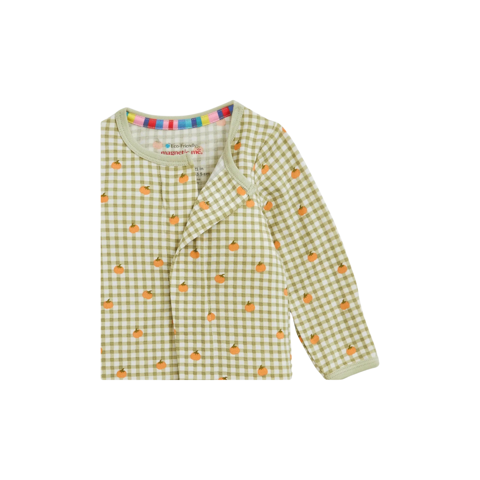Pumpkin Plaid Magnetic Footie