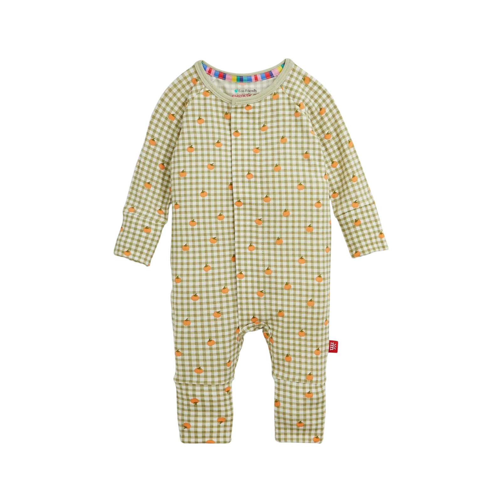 Pumpkin Plaid Magnetic Convertible Romper