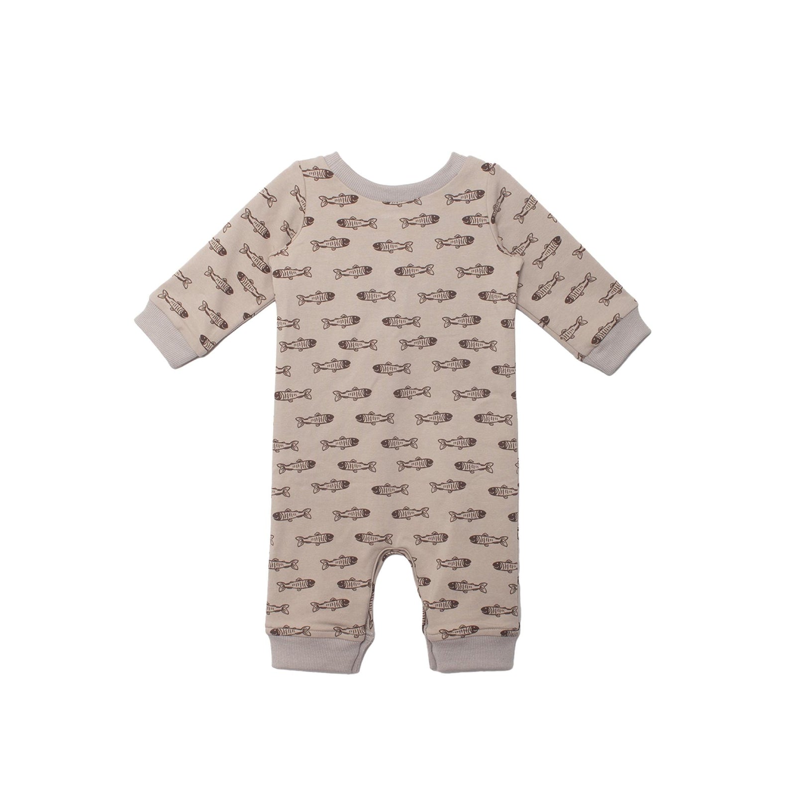 Isaiah Fish Print Baby Boy Romper