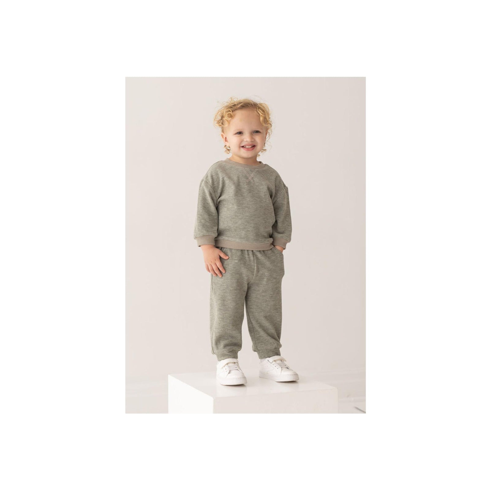 Miles Heather Green Toddler Boy 2-Piece Set