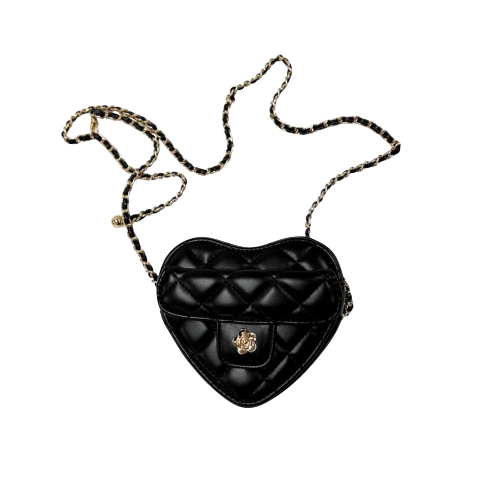 Quilted Cross Body Heart Purse