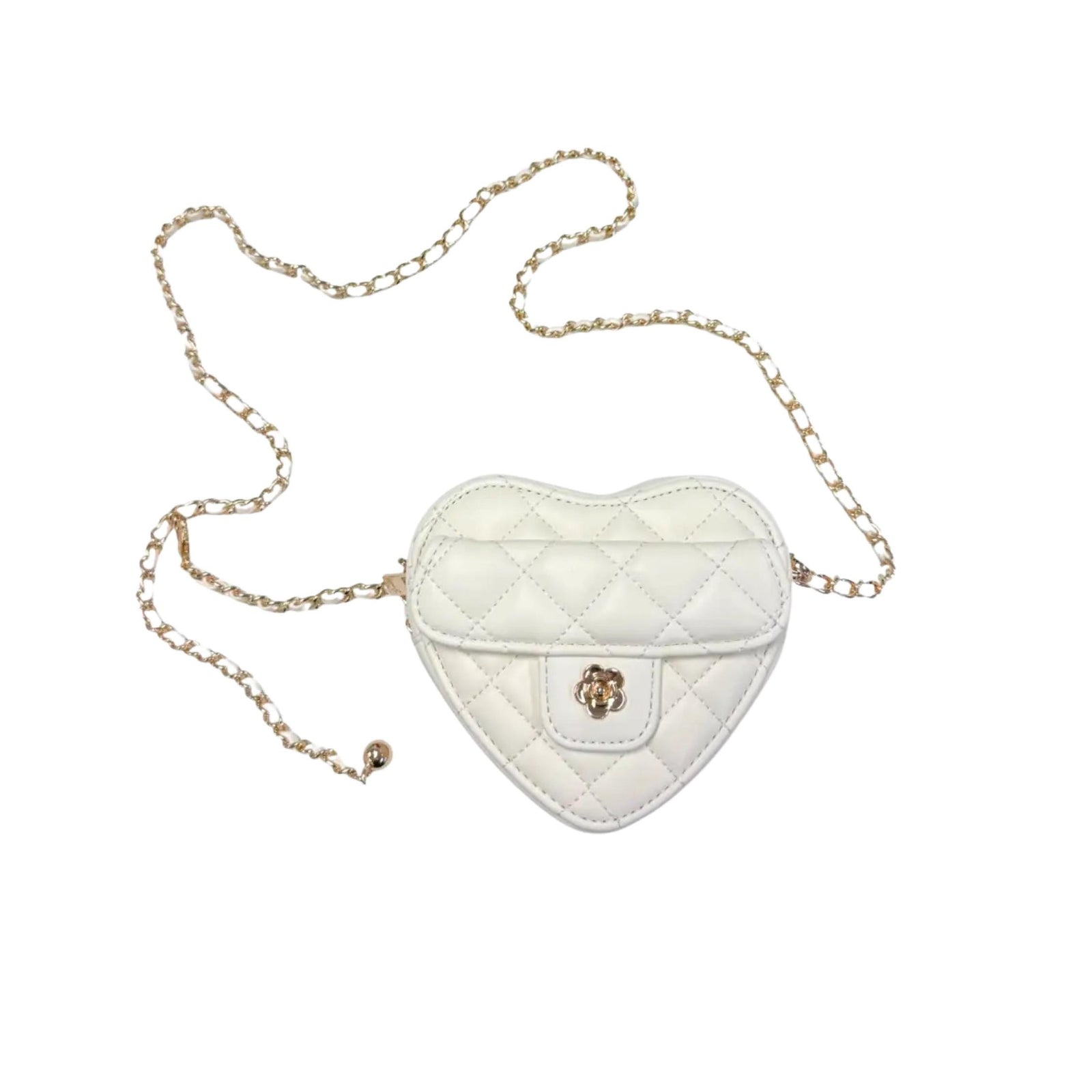 Quilted Cross Body Heart Purse