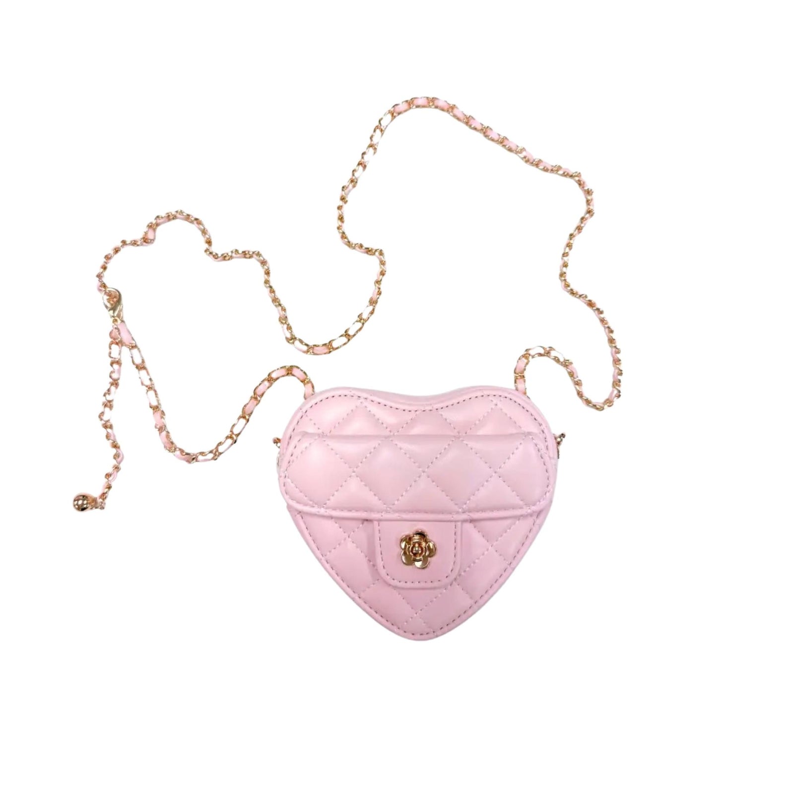 Quilted Cross Body Heart Purse
