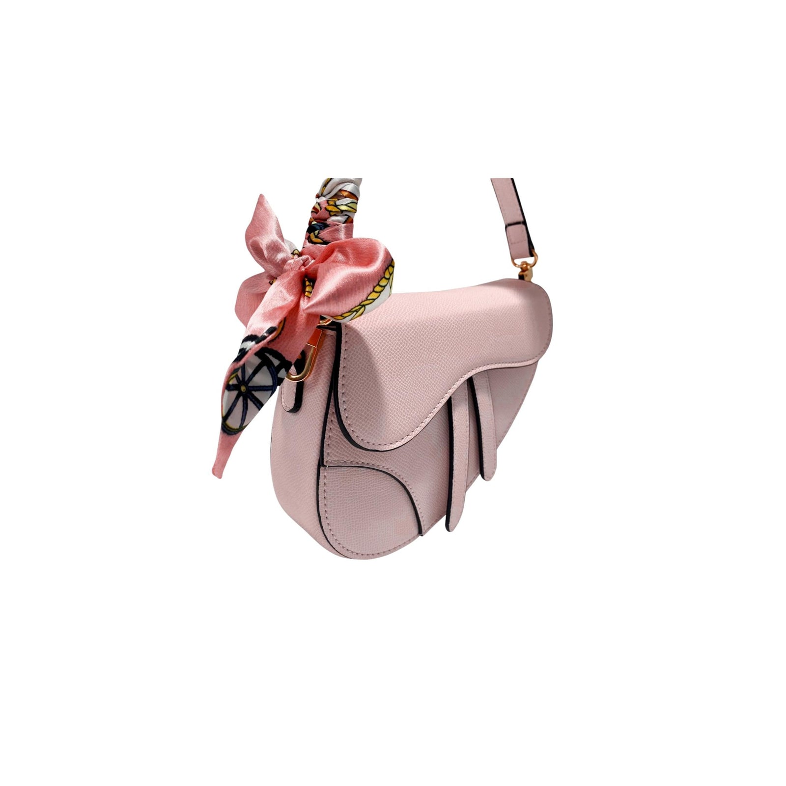 Pink Saddle Bag w/Scarf