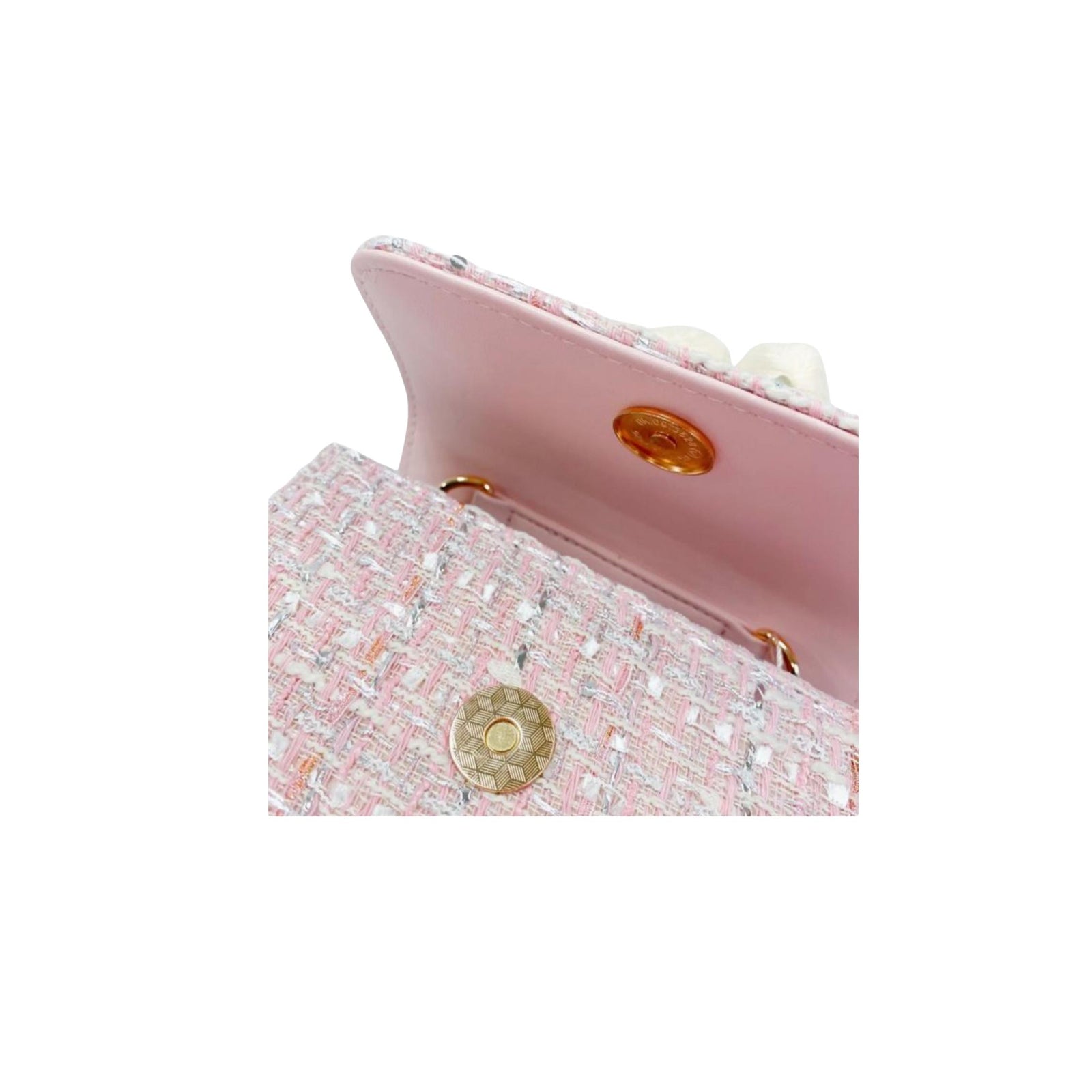 Lily & Bow Pink Tweed Purse