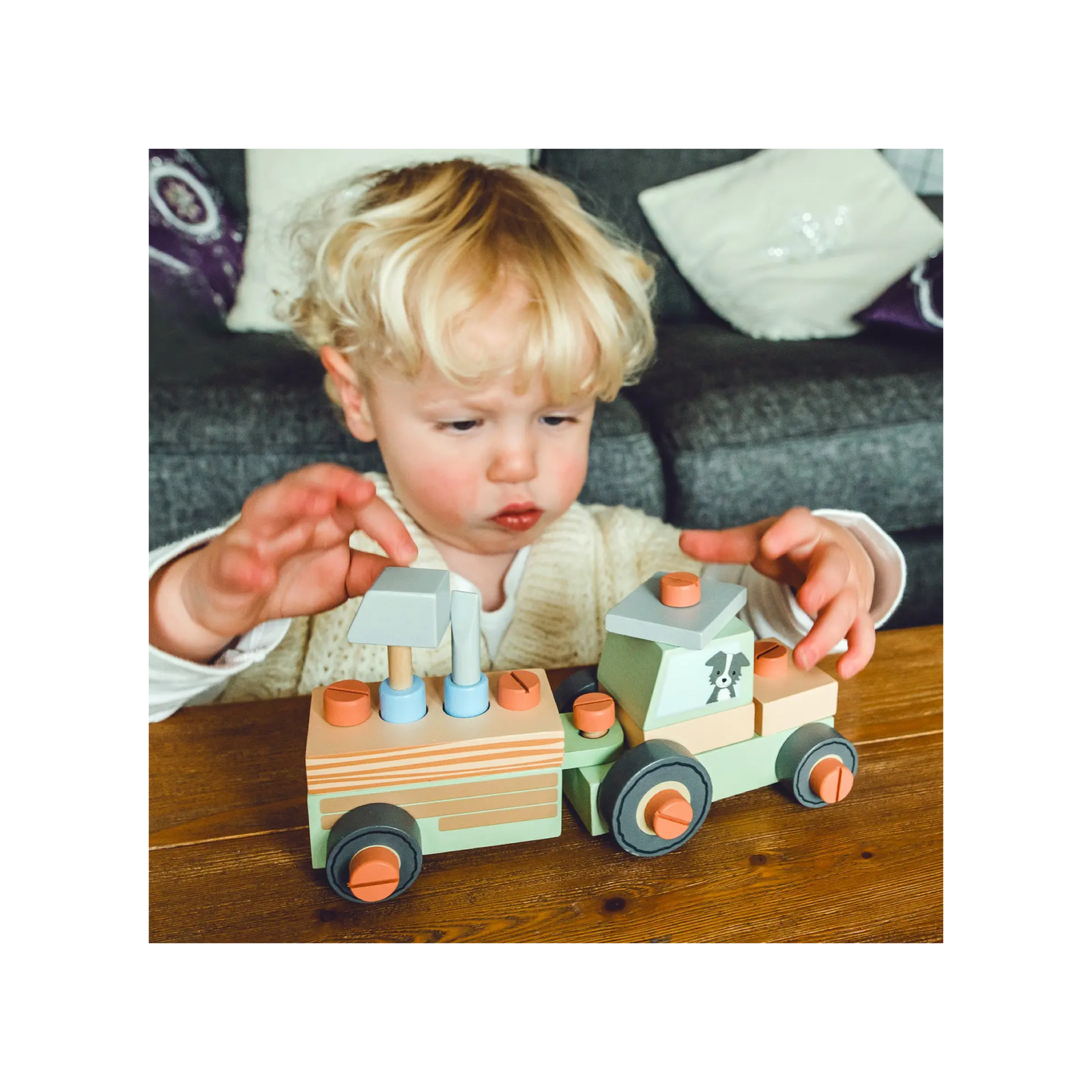 Buildable Wooden Tractor Toy