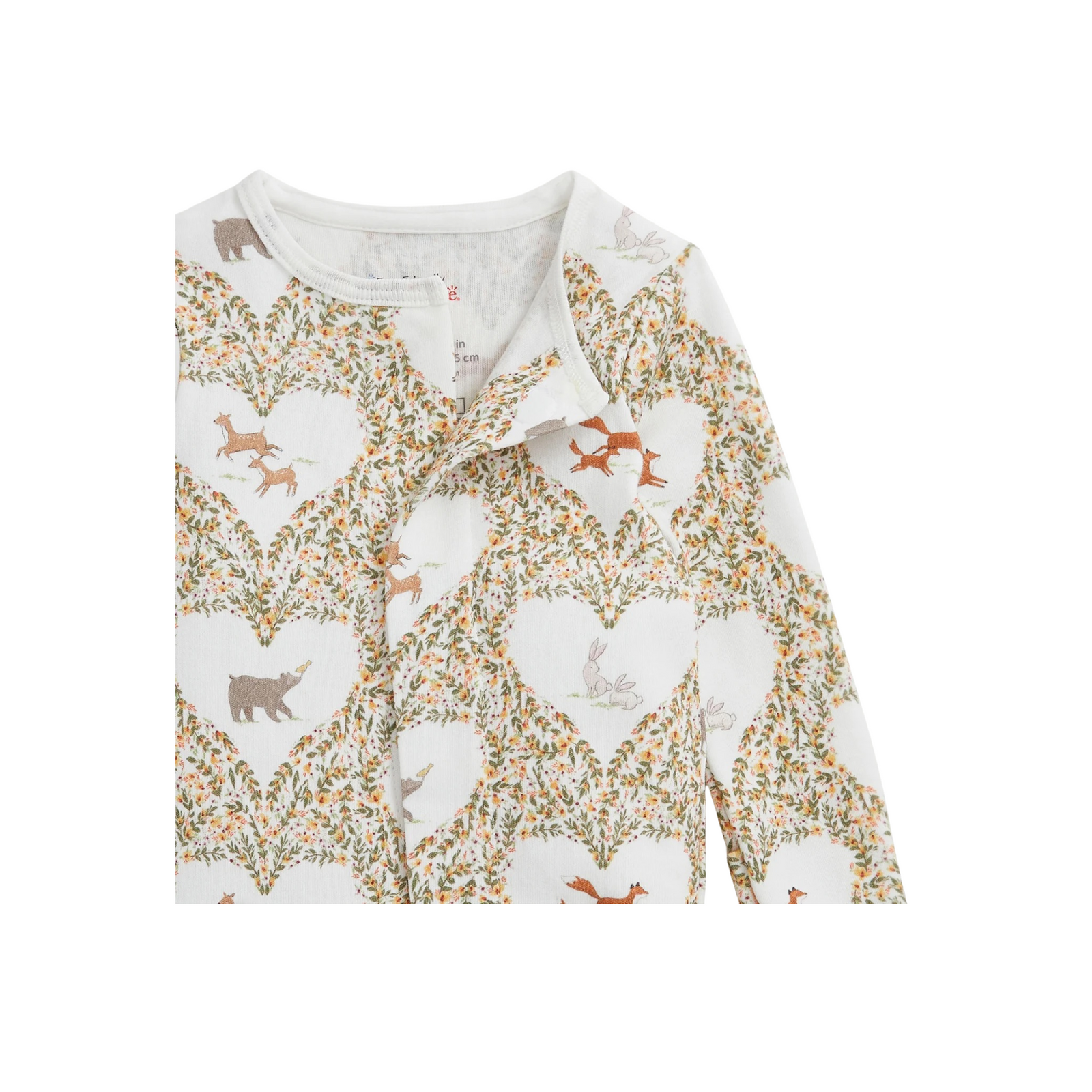 Animal Heart Organic Cotton Magnetic Footie