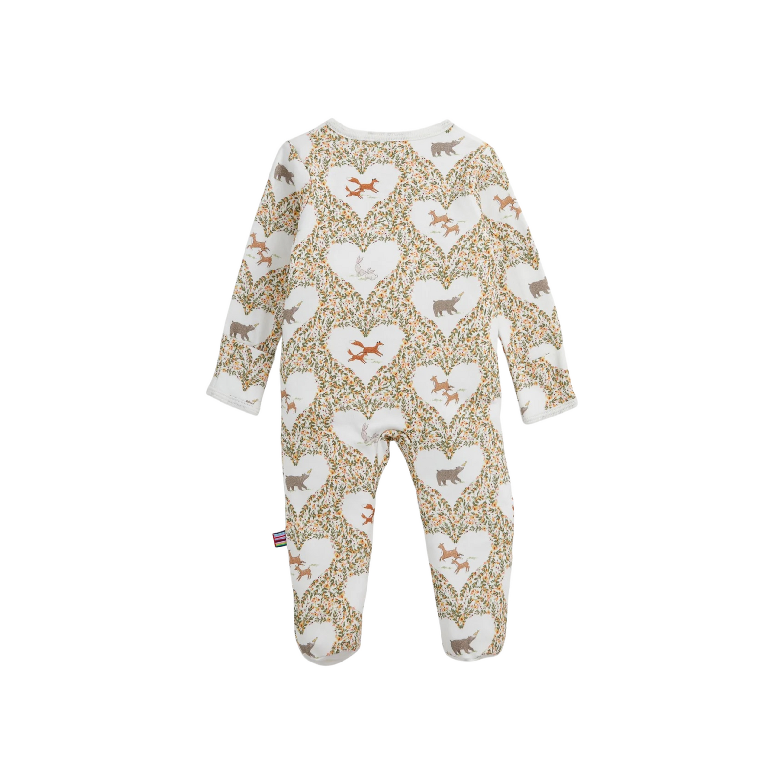 Animal Heart Organic Cotton Magnetic Footie