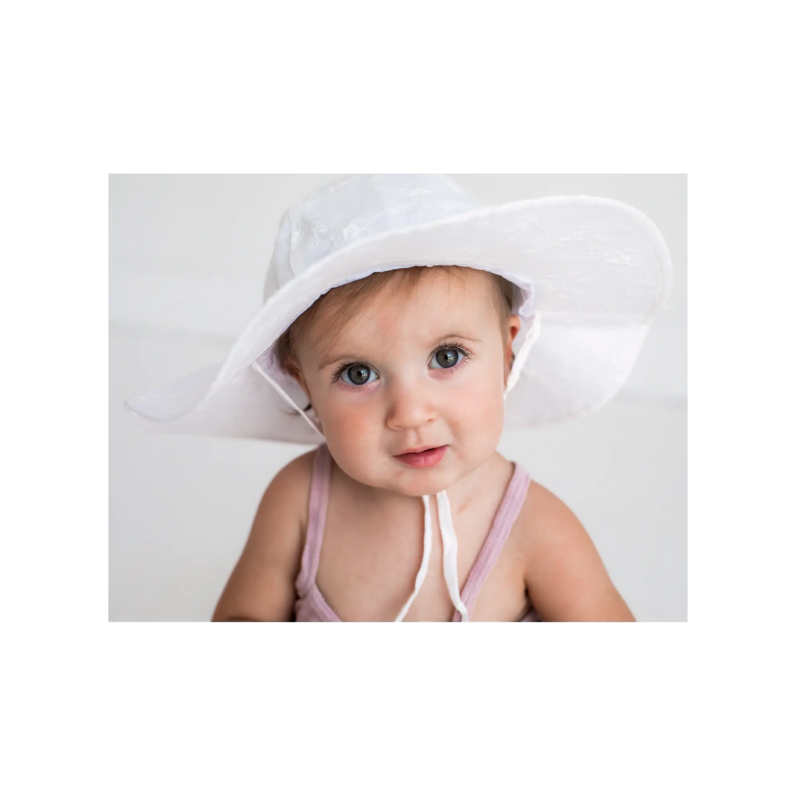 Embroidered White Sunhat