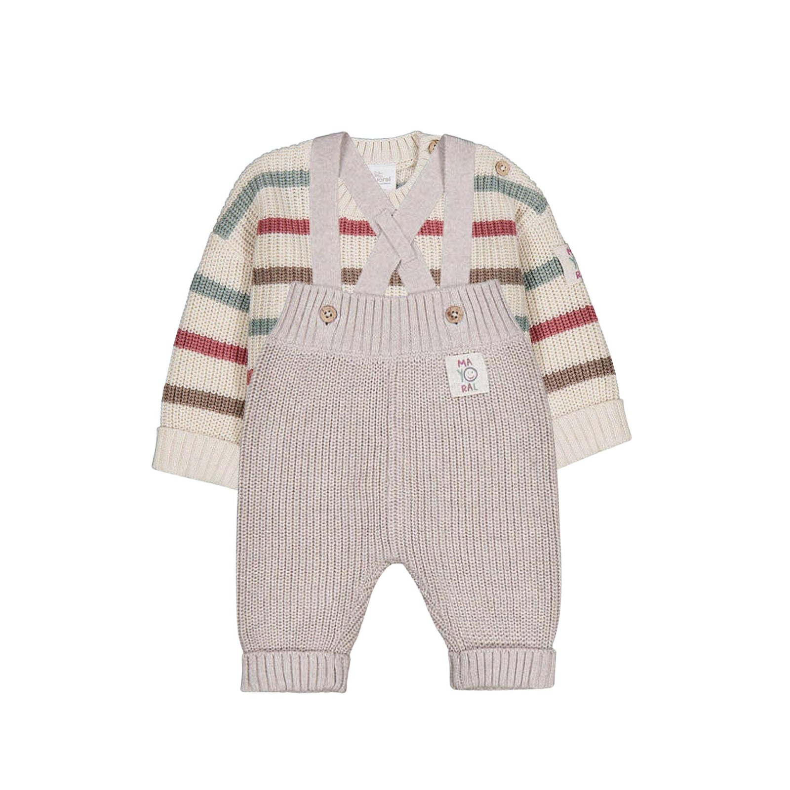 Baby Boy Knit Suspenders Pants
