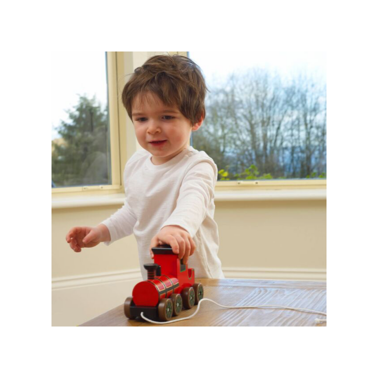 Steam Train Wooden Pull Along Toy