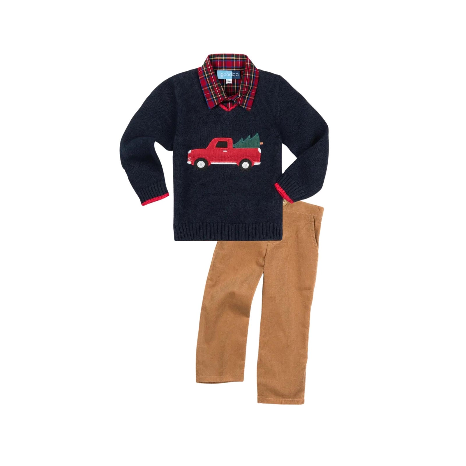 Boys Holiday Navy 3-Piece Sweater Set