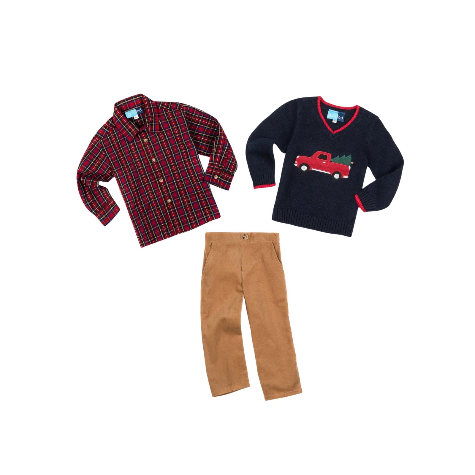 Boys Holiday Navy 3-Piece Sweater Set