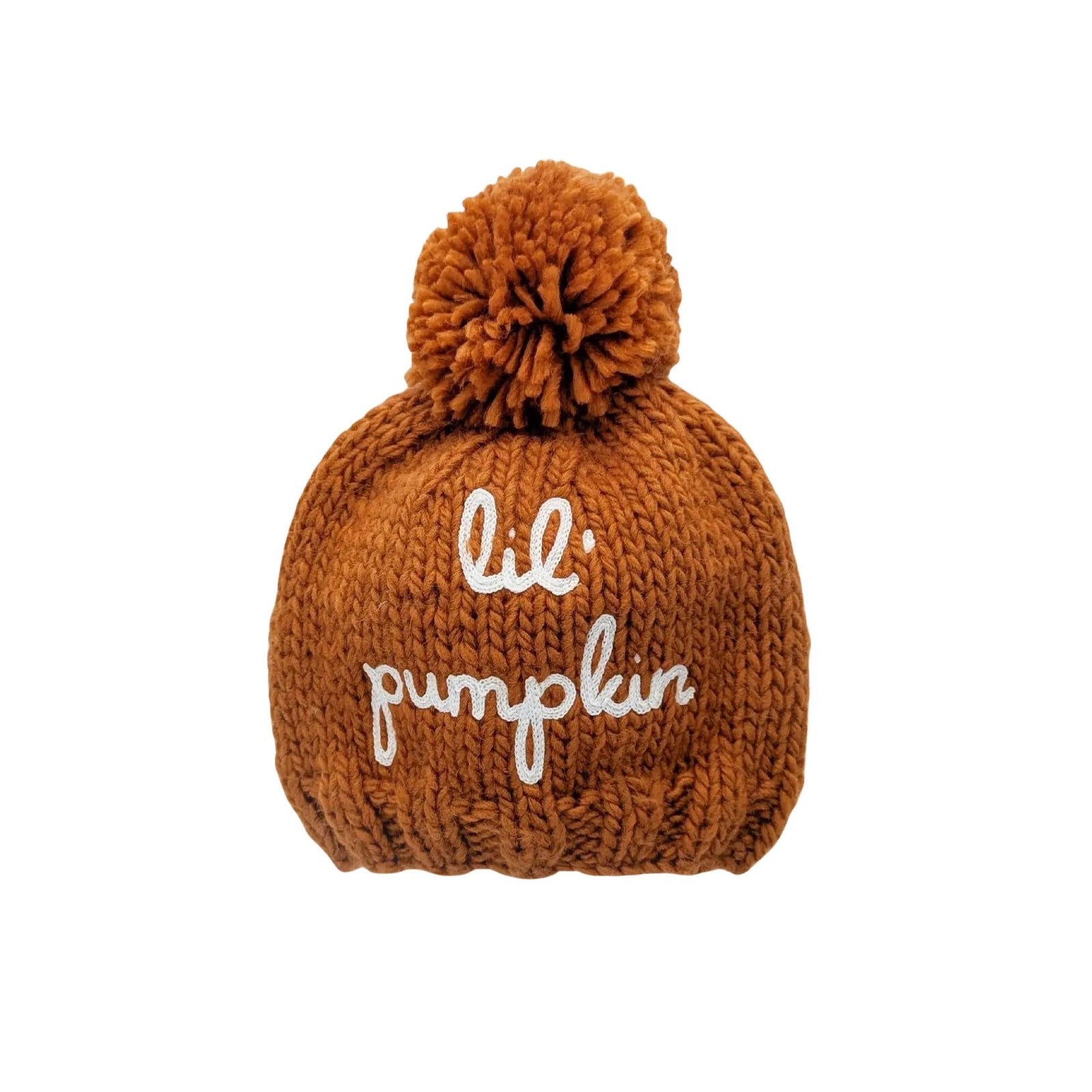 “Lil Pumpkin” Hand Knit Pom Hat