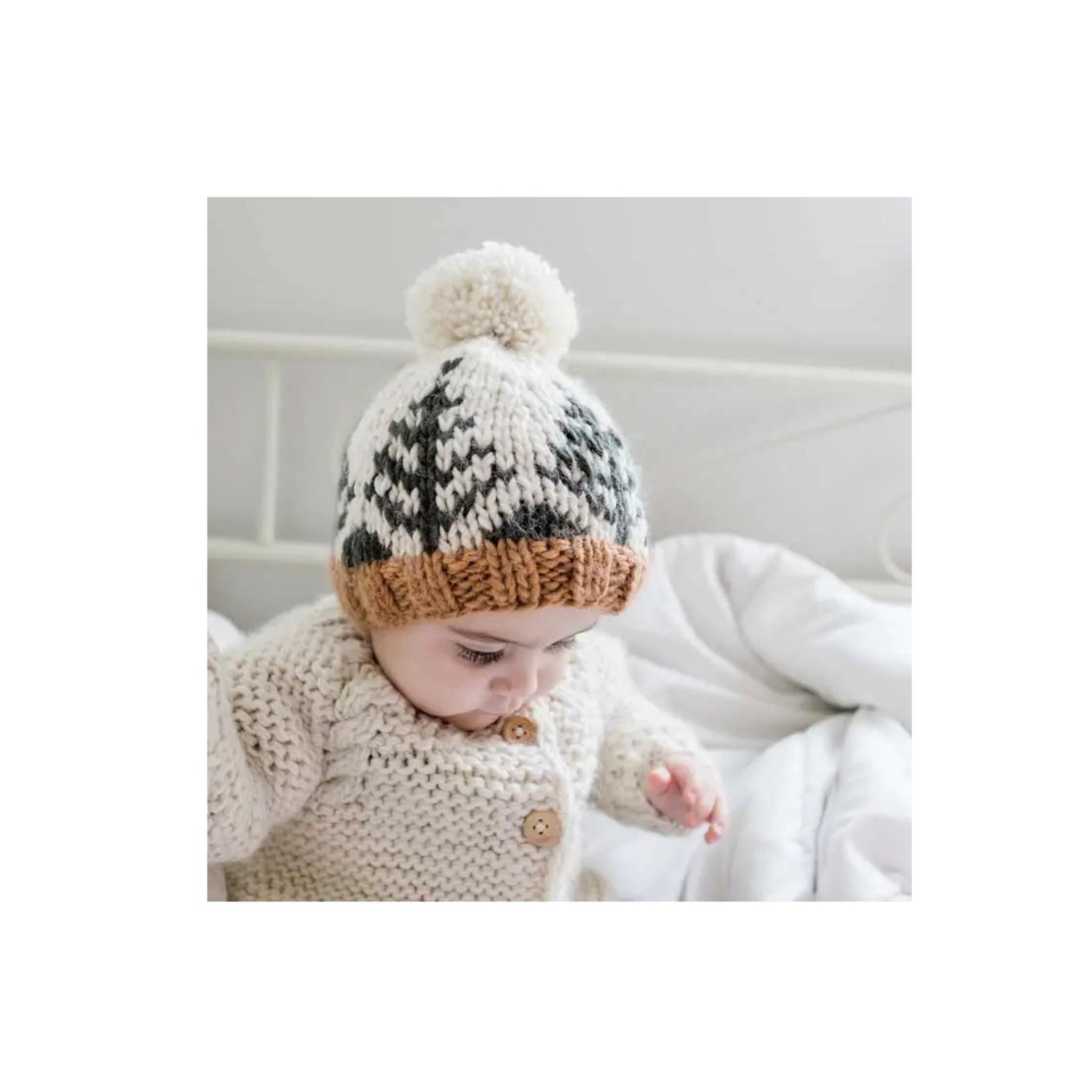 Forest Hand Knit Pom Hats