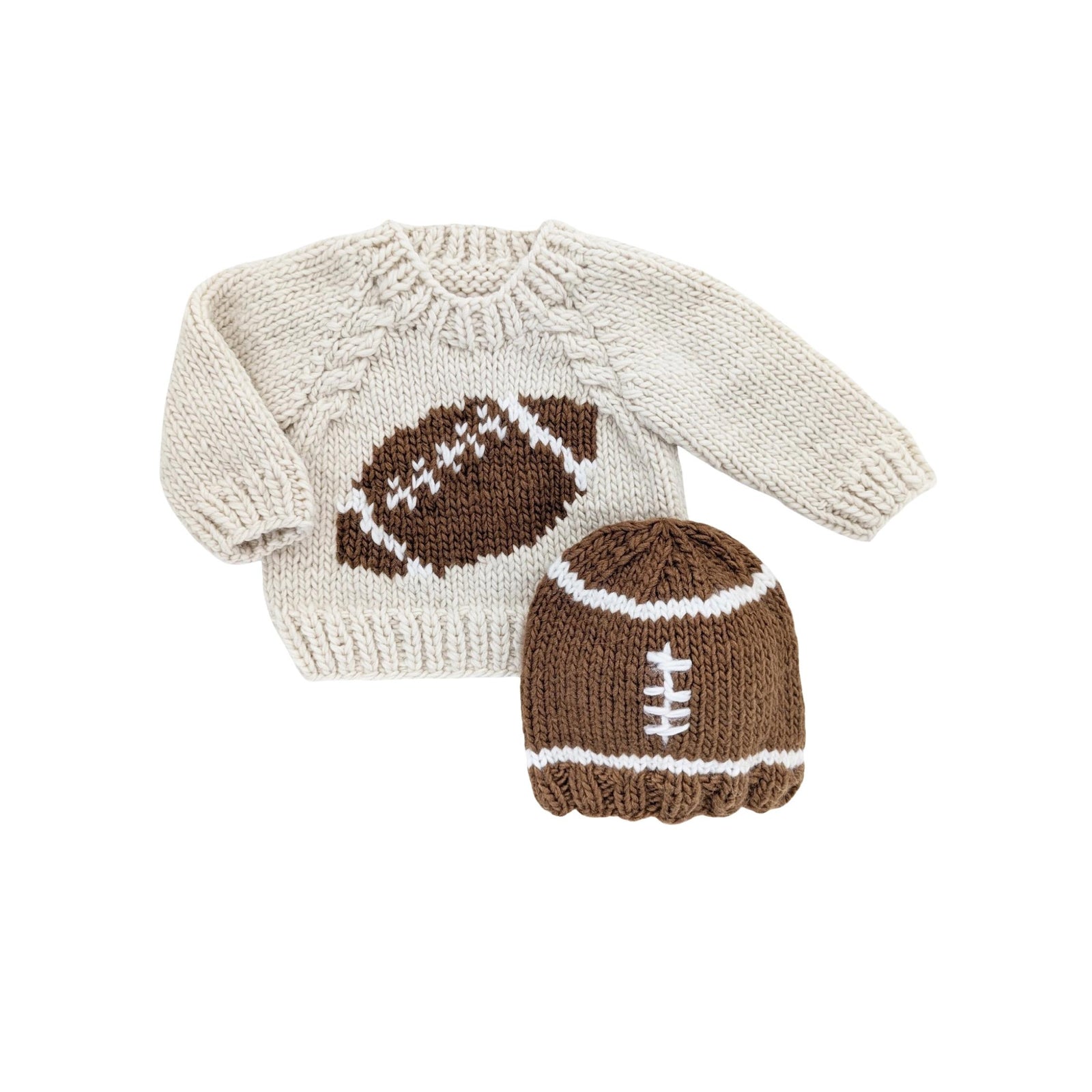 Football Hand Knit Beanie