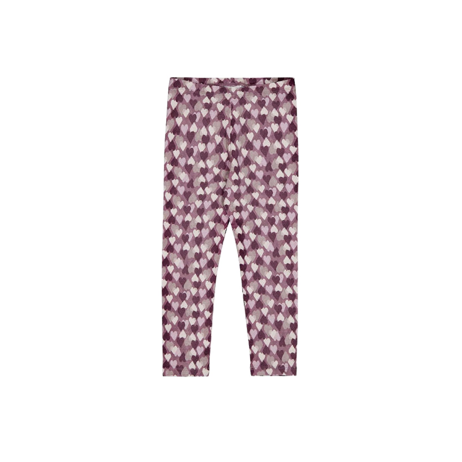 Violet Hearts Print Leggings