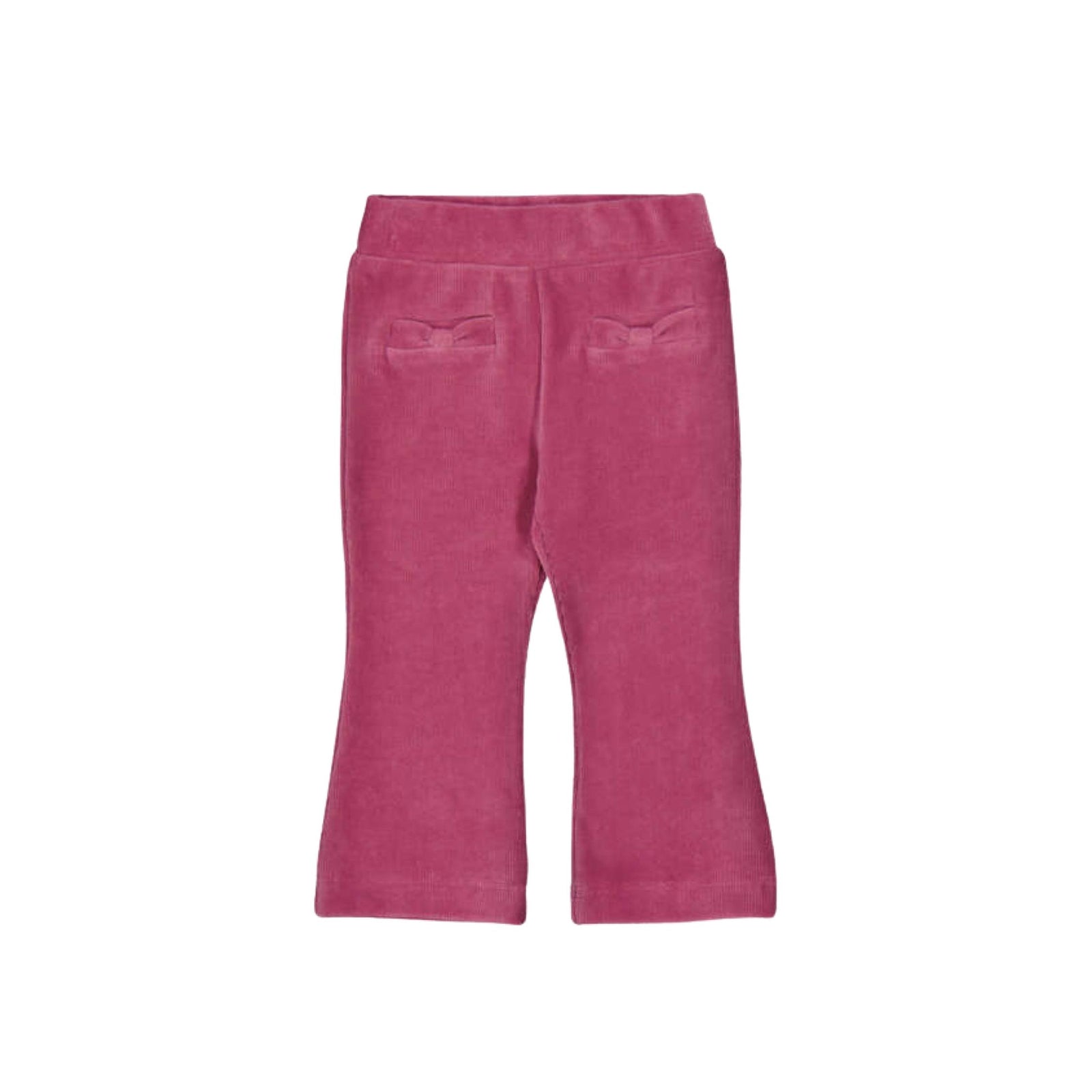 Petal Pink Basic Cord Knit Trousers