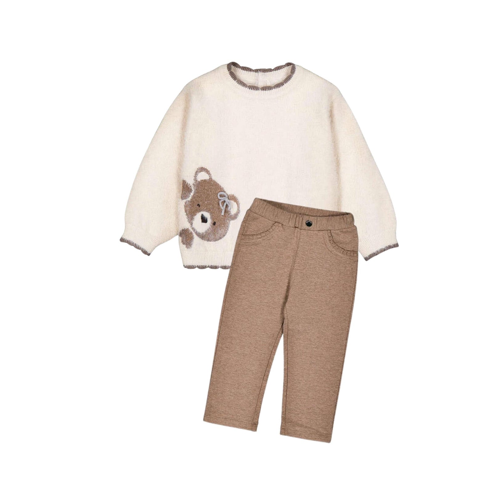 Ivory Bear Face Sweater