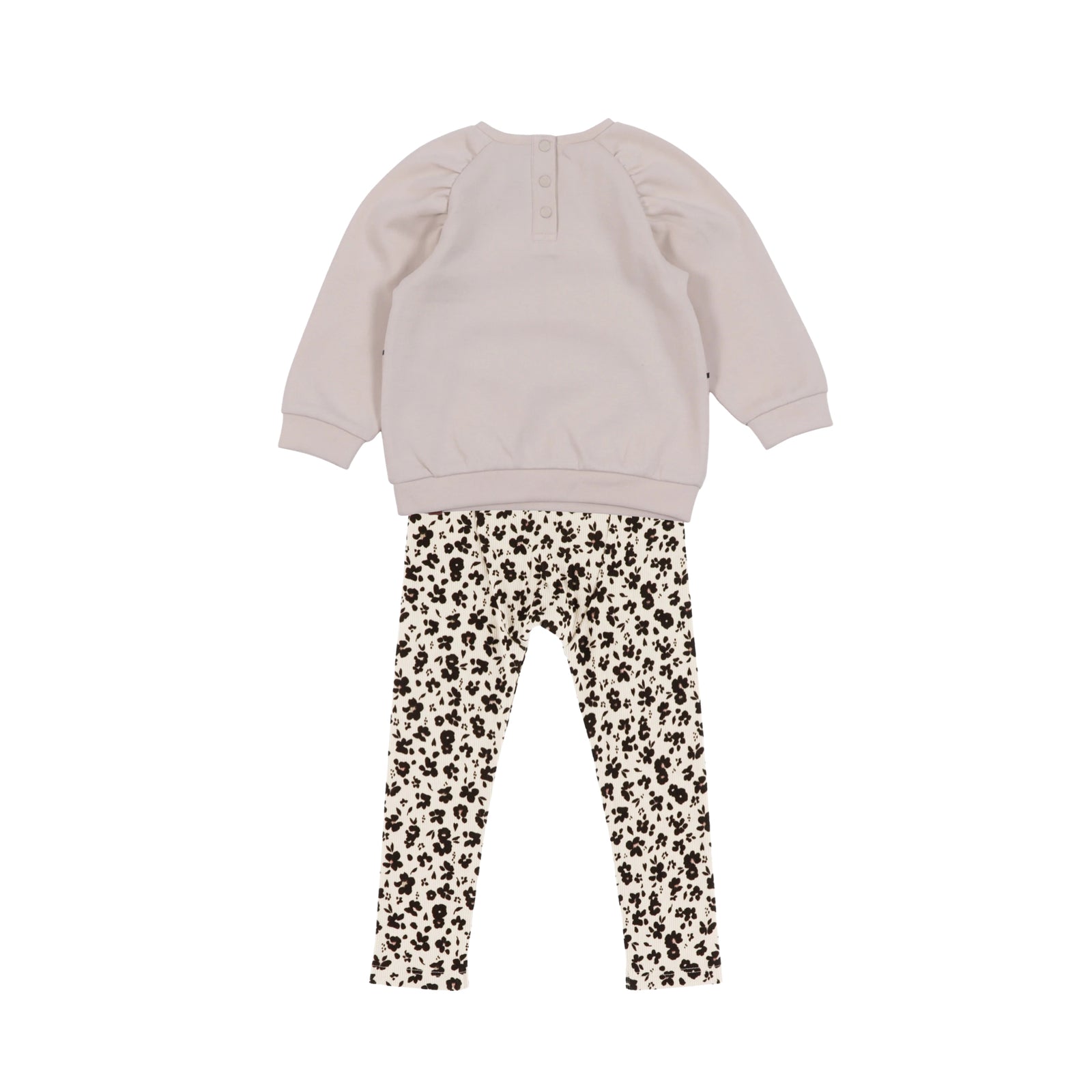 Graphic Flowers Sweatshirt & Legging Set