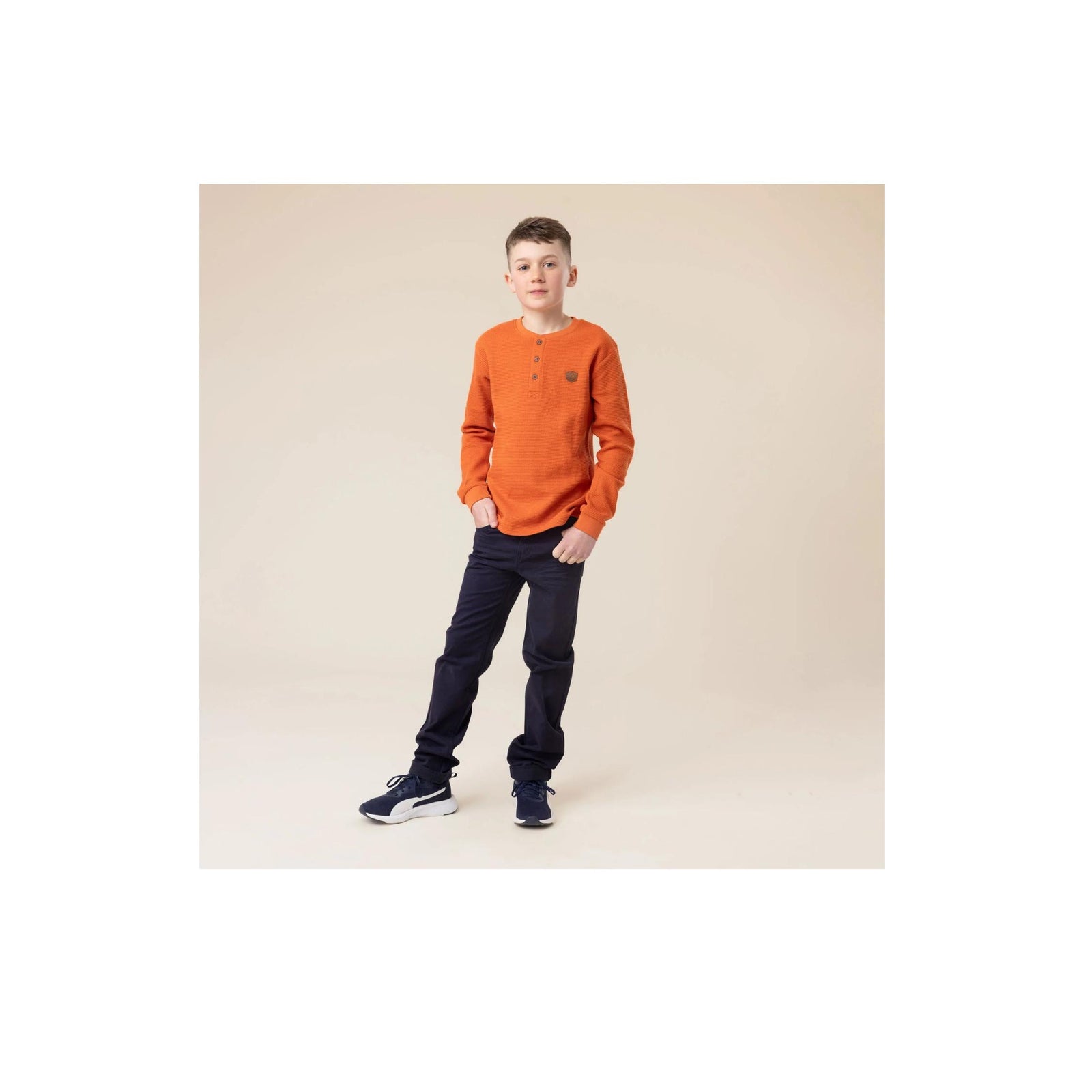 Boys Navy Twill Trousers