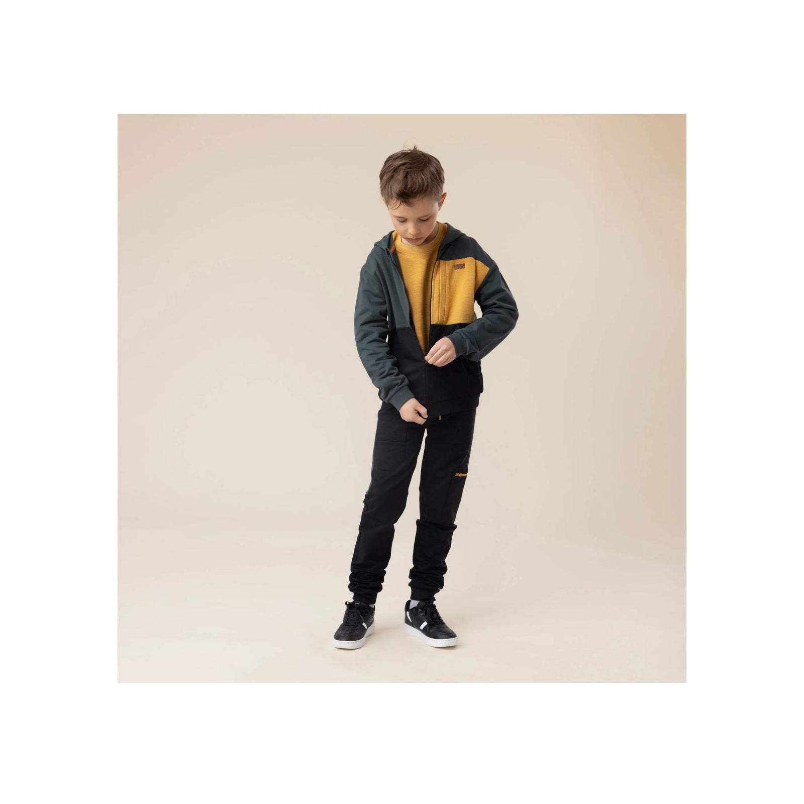 Boys’ Black Cotton Sweatpants