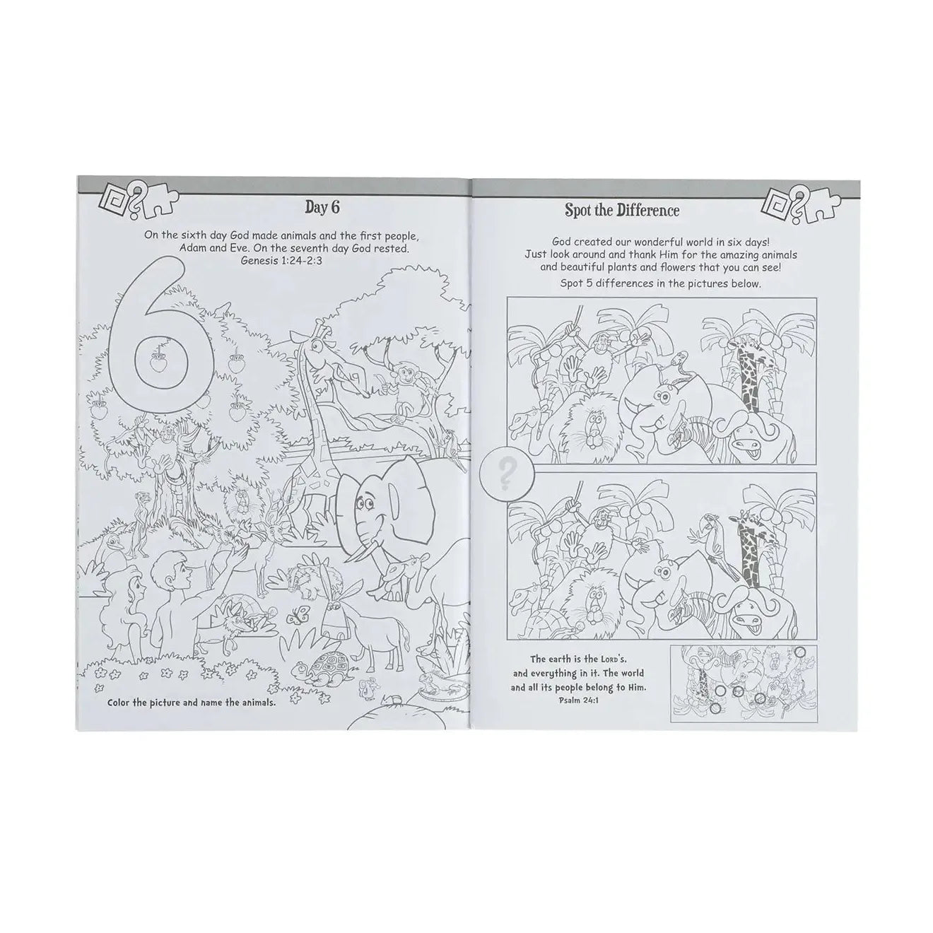 Kids Book Bible Story Activity